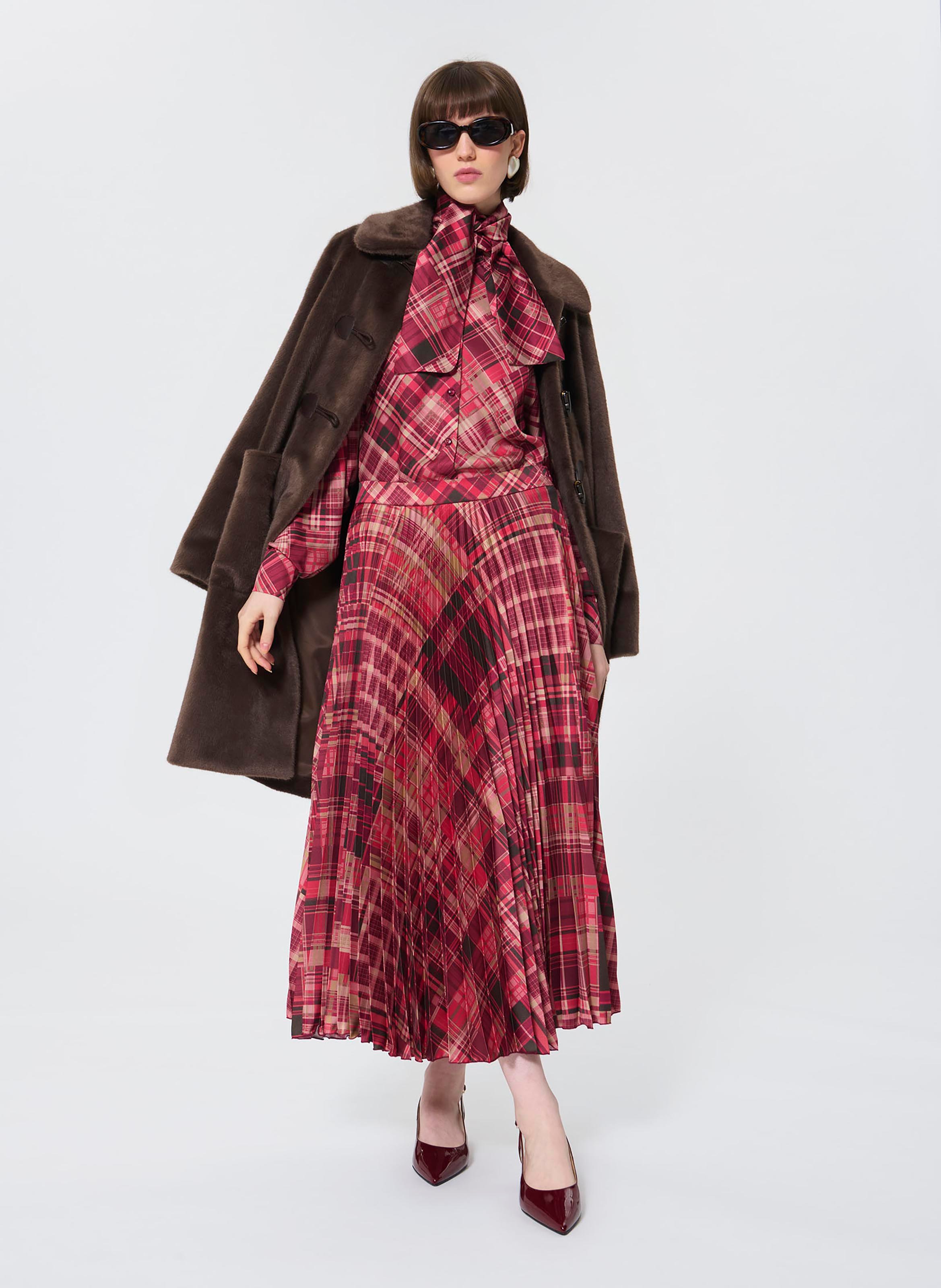 Long pleated skirt TARA JARMON Pink