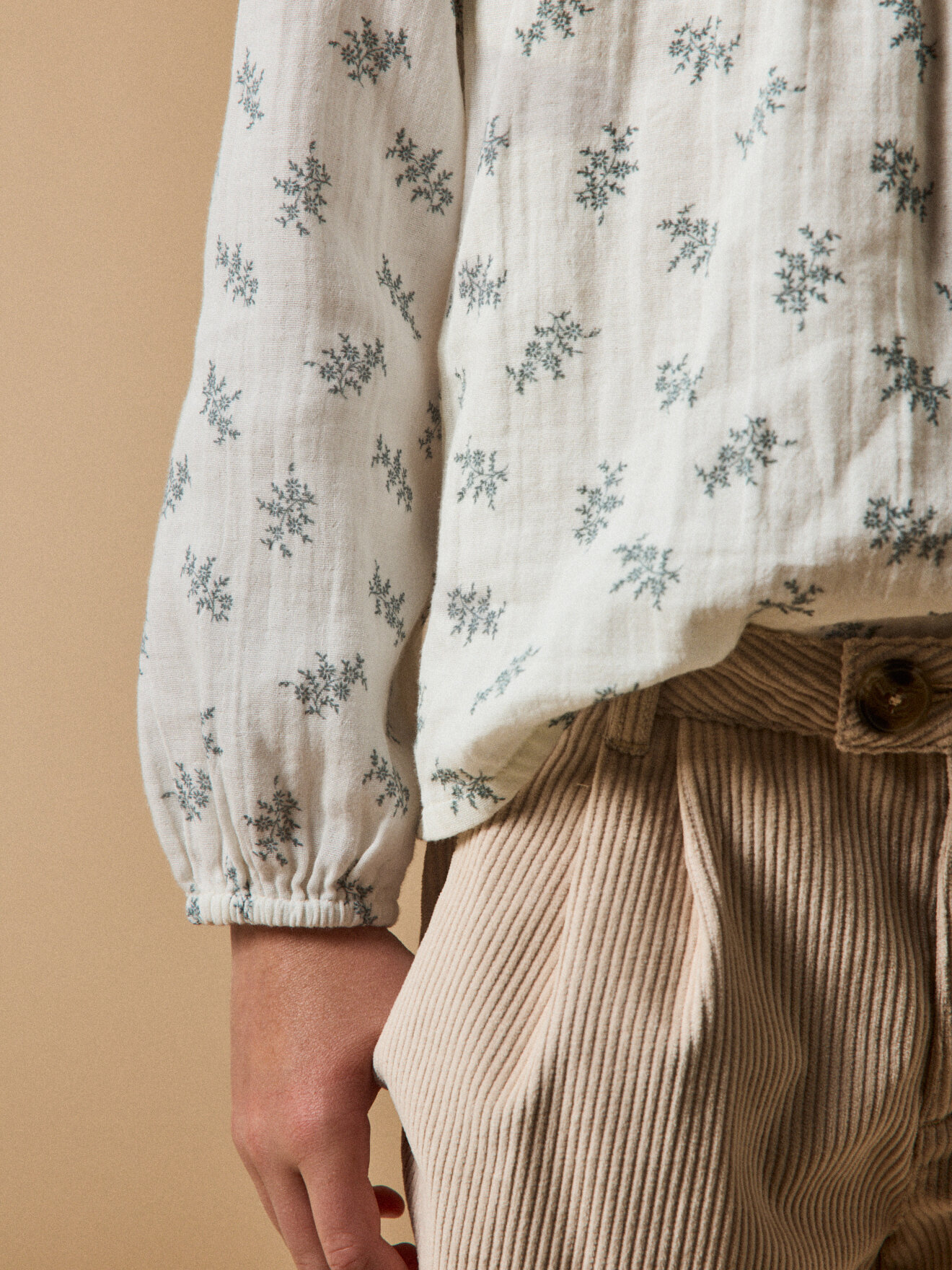 Suzanne printed gauze blouse CYRILLUS White