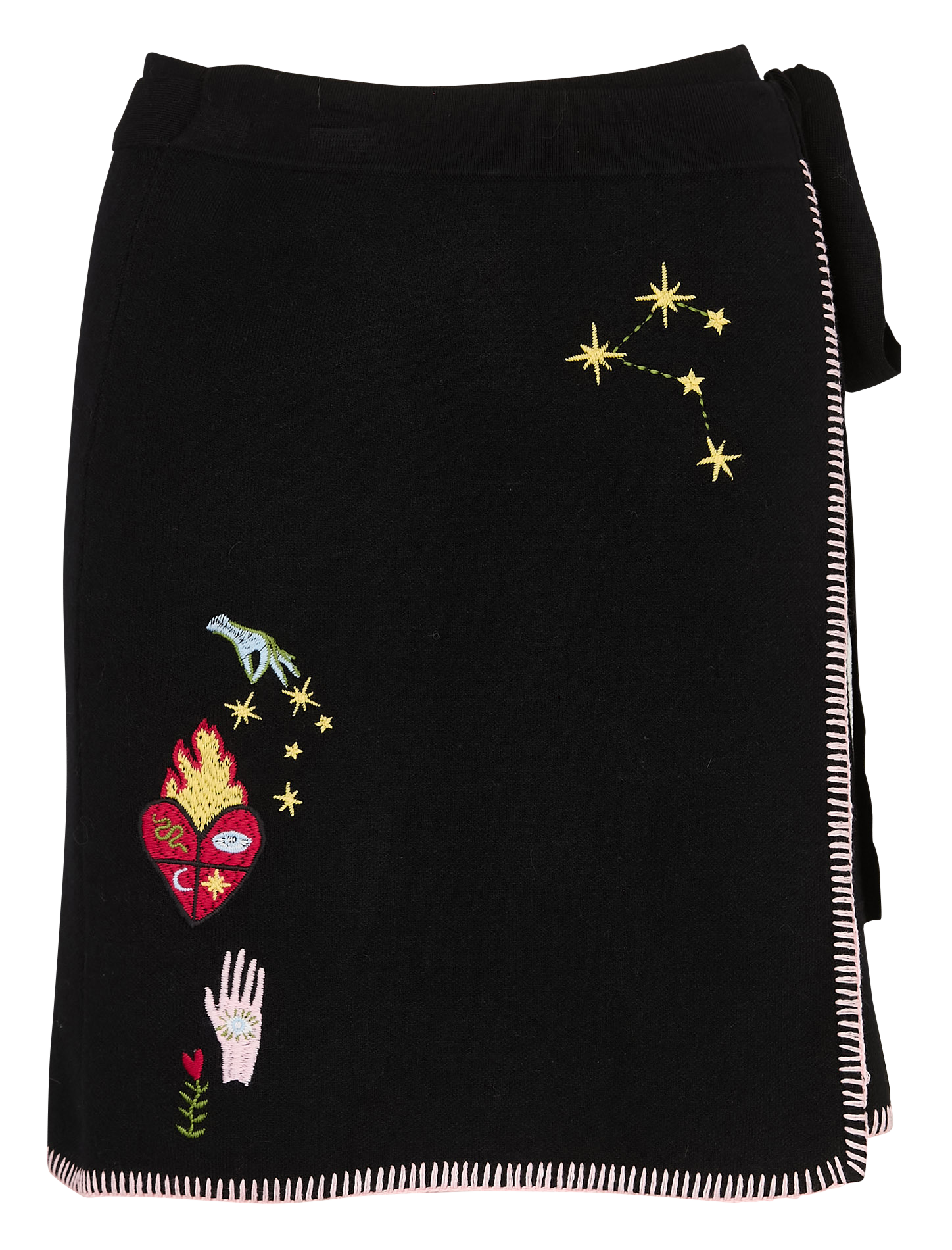 Robe longue col v en dentelle NEVER FULLY DRESSED Noir