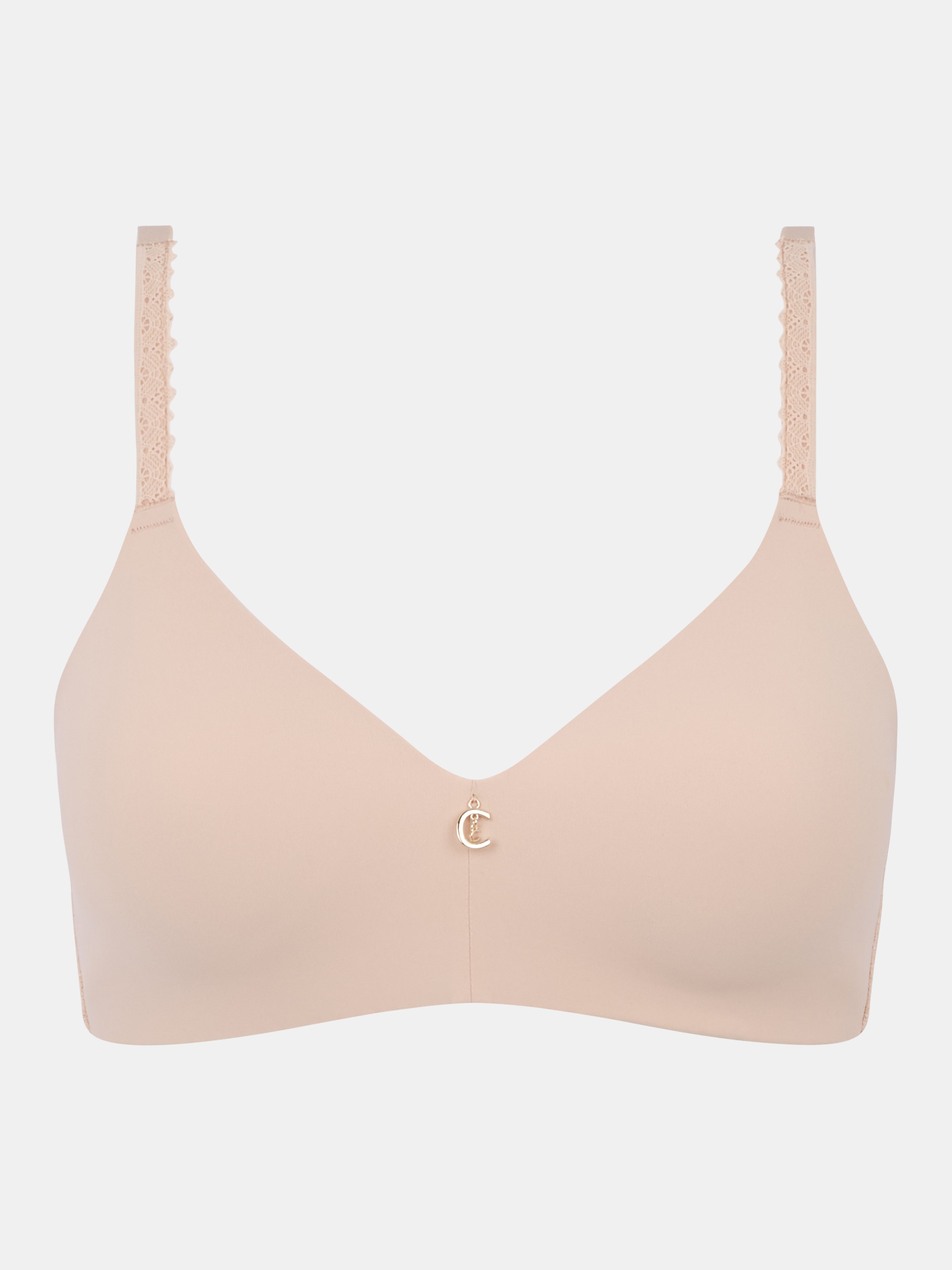 Non-wired padded lace bra CHANTELLE Beige