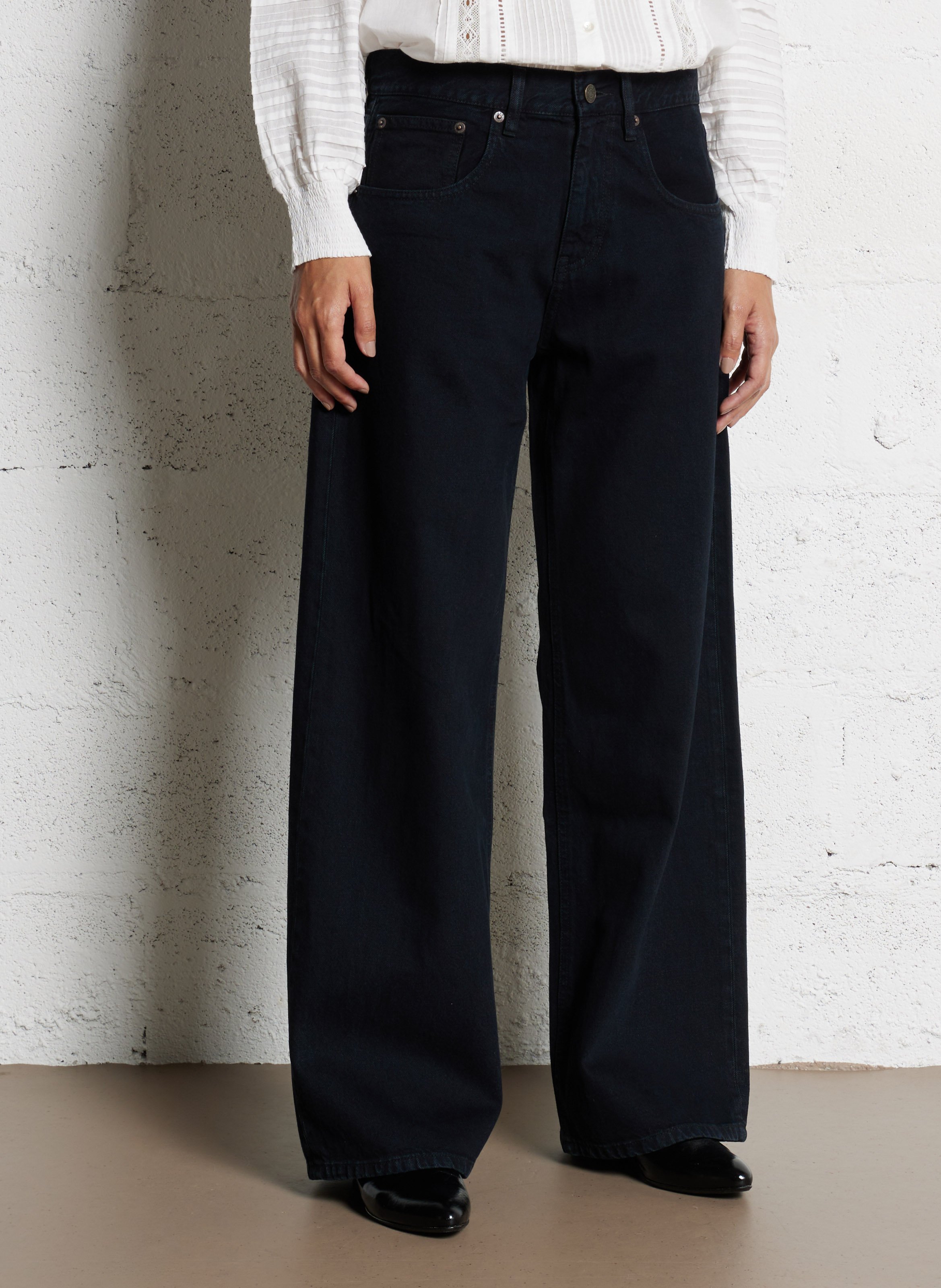 Jean large en coton LAB DIP Bleu