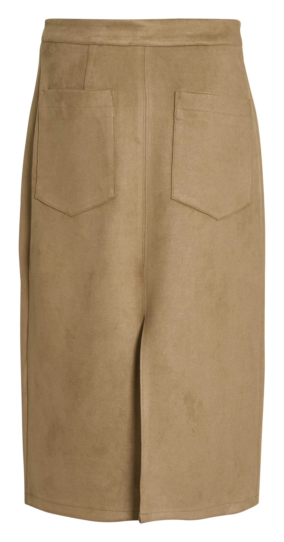 Jupe midi effet velours VILA Marron