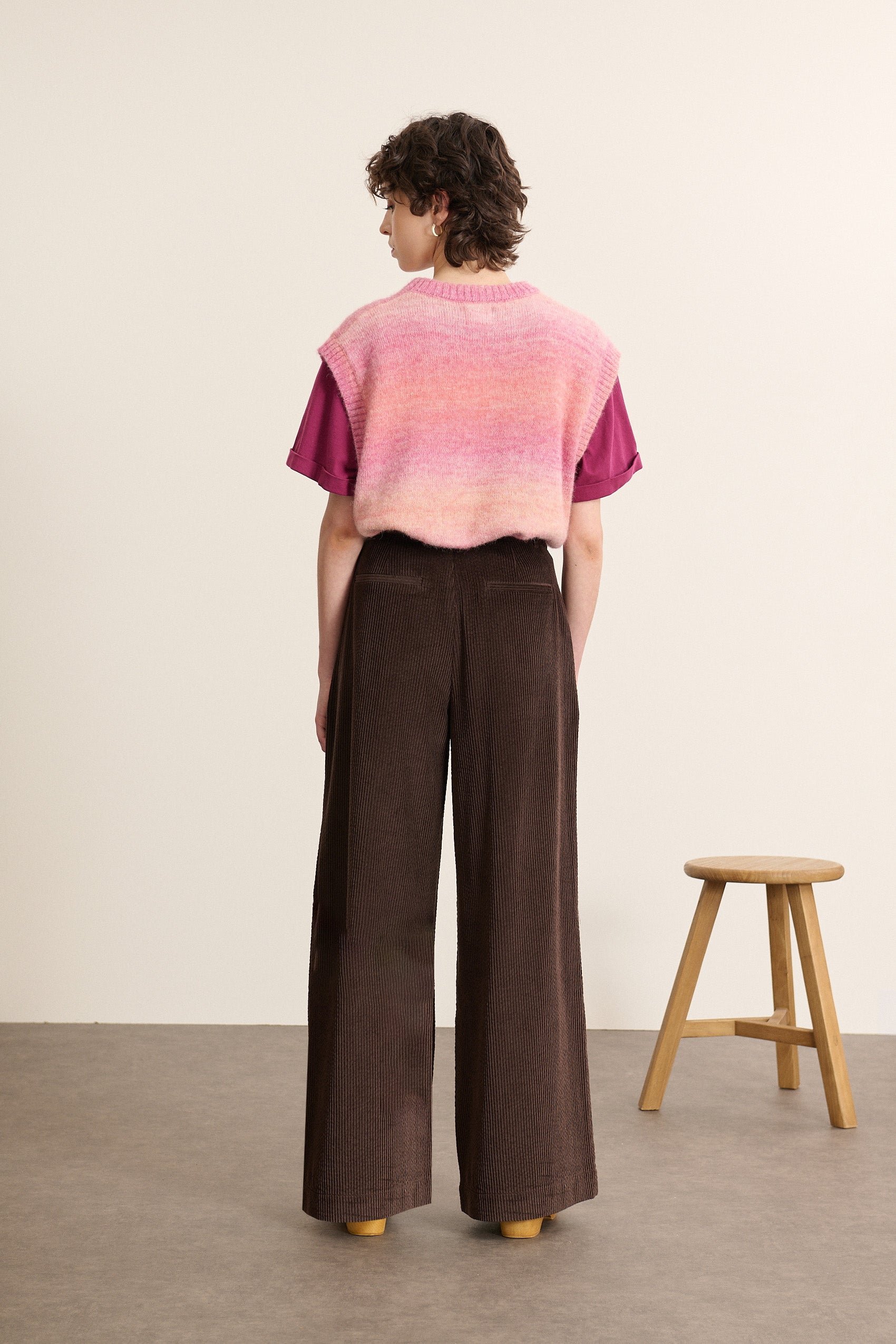 Sleeveless tie-dye sweater GARANCE PARIS Pink