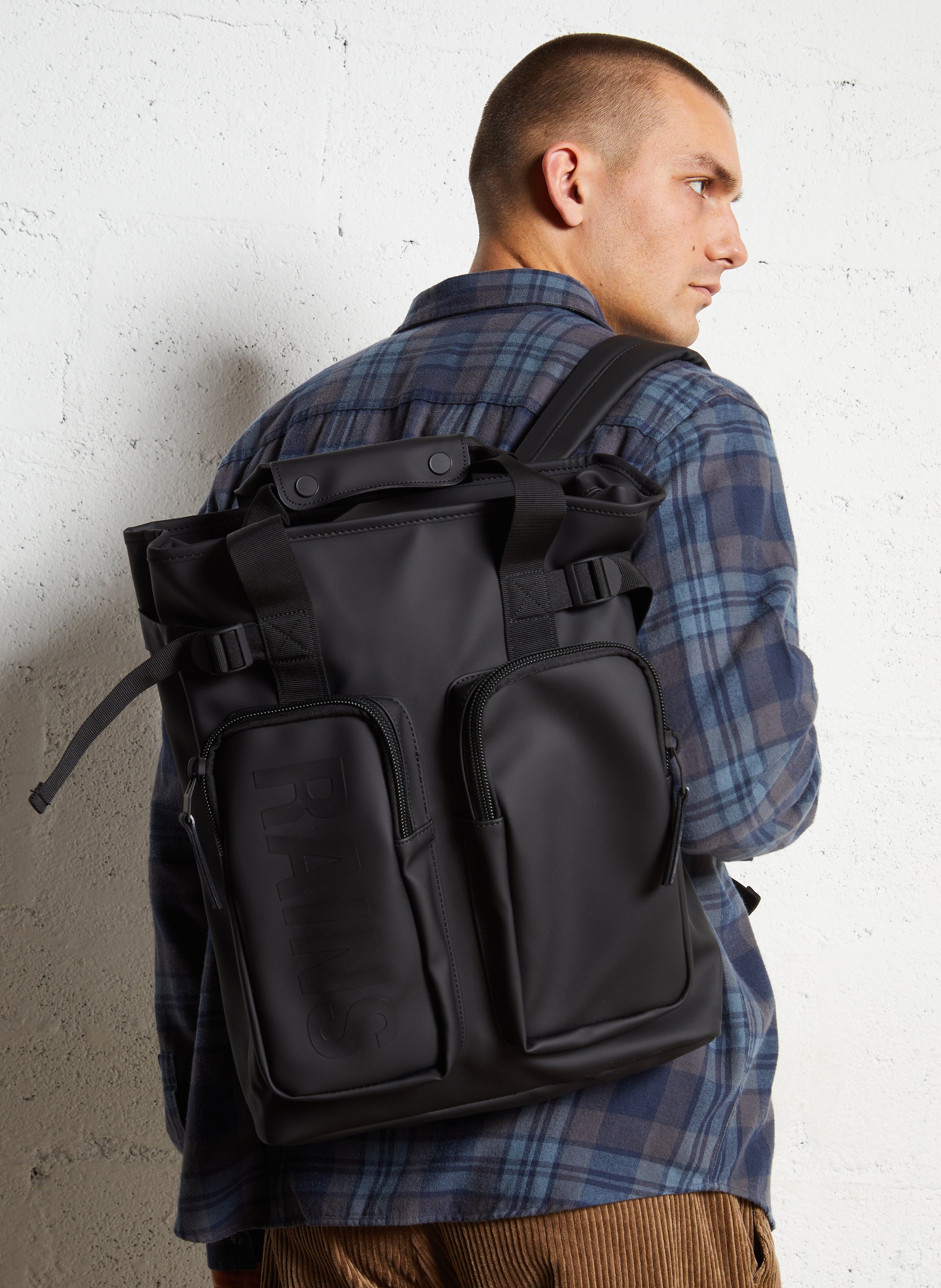 Wasserdichter 2-in-1 Rucksack Schwarz