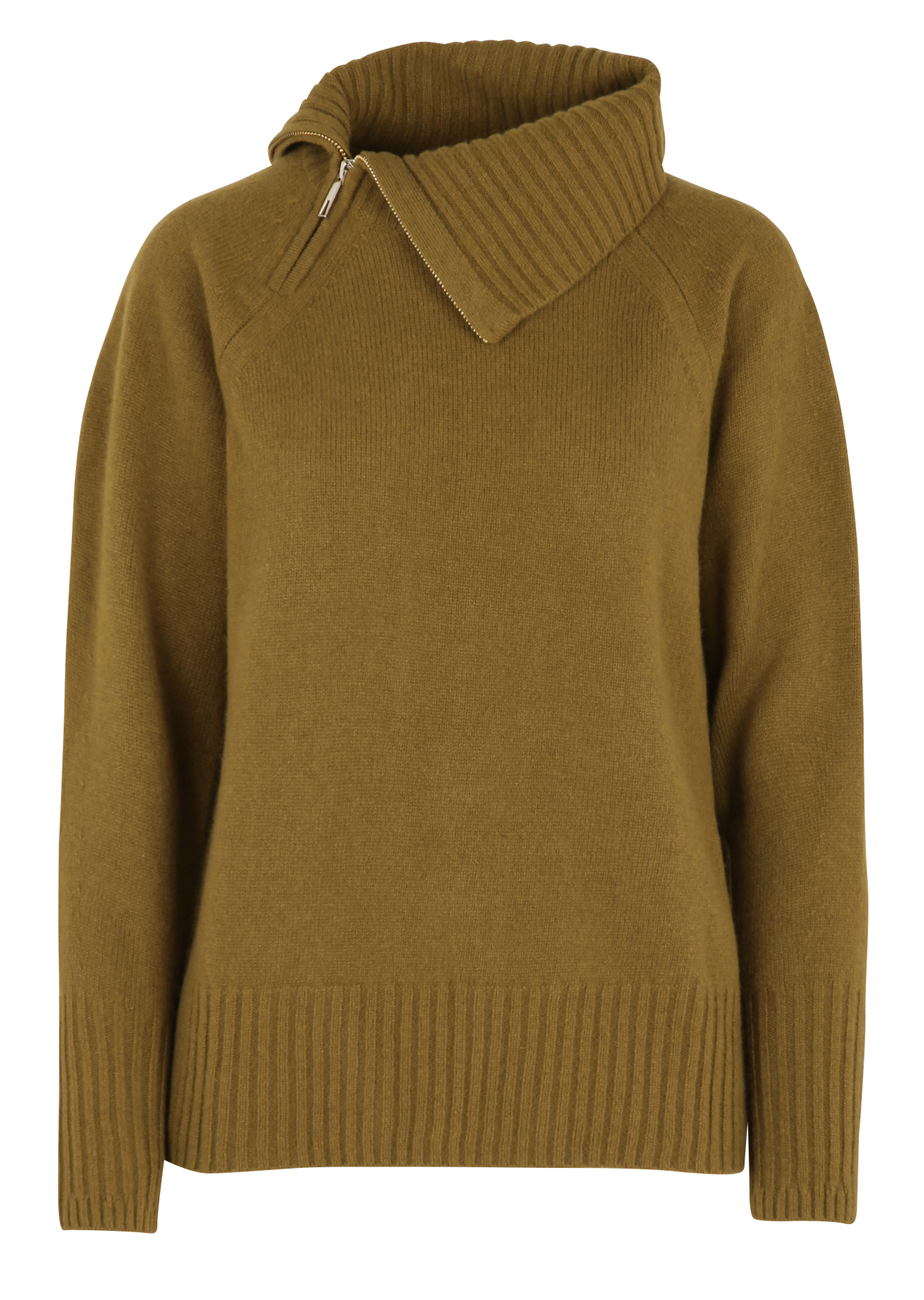 Pull col montant en laine ZAPA Vert