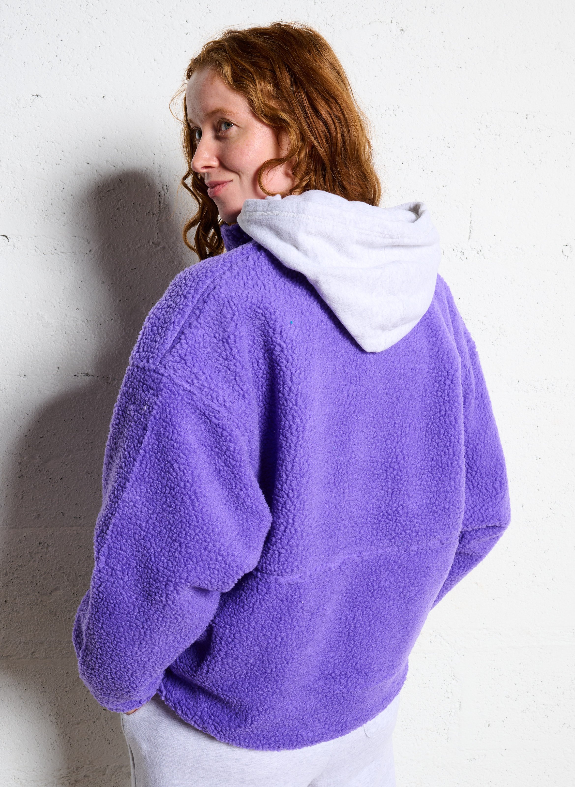 Fleecejacke mit Reißverschluss AMERICAN VINTAGE Violett