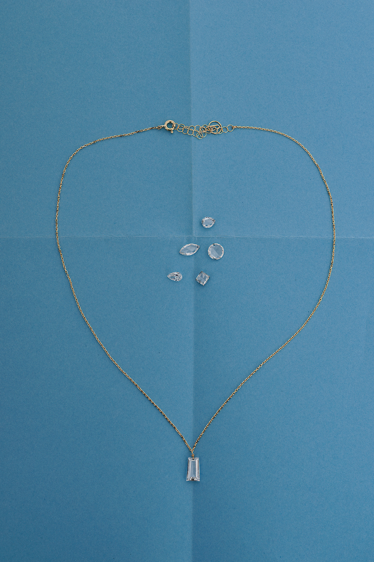 Sati gold necklace 750 - white diamond YAY Golden