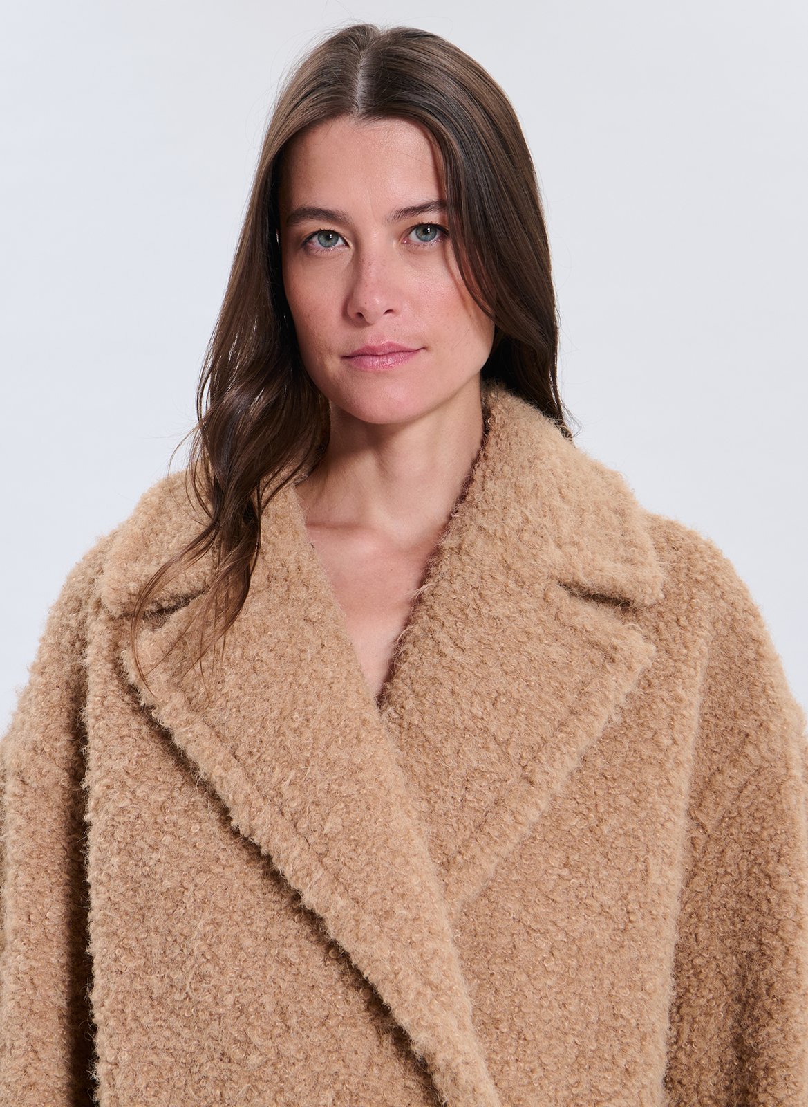 Manteau col tailleur ZAPA Marron