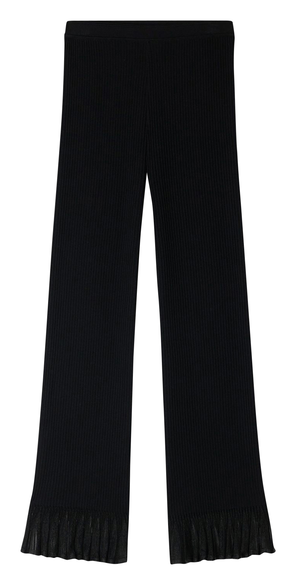 Pantalon évasé en maille SANDRO Noir