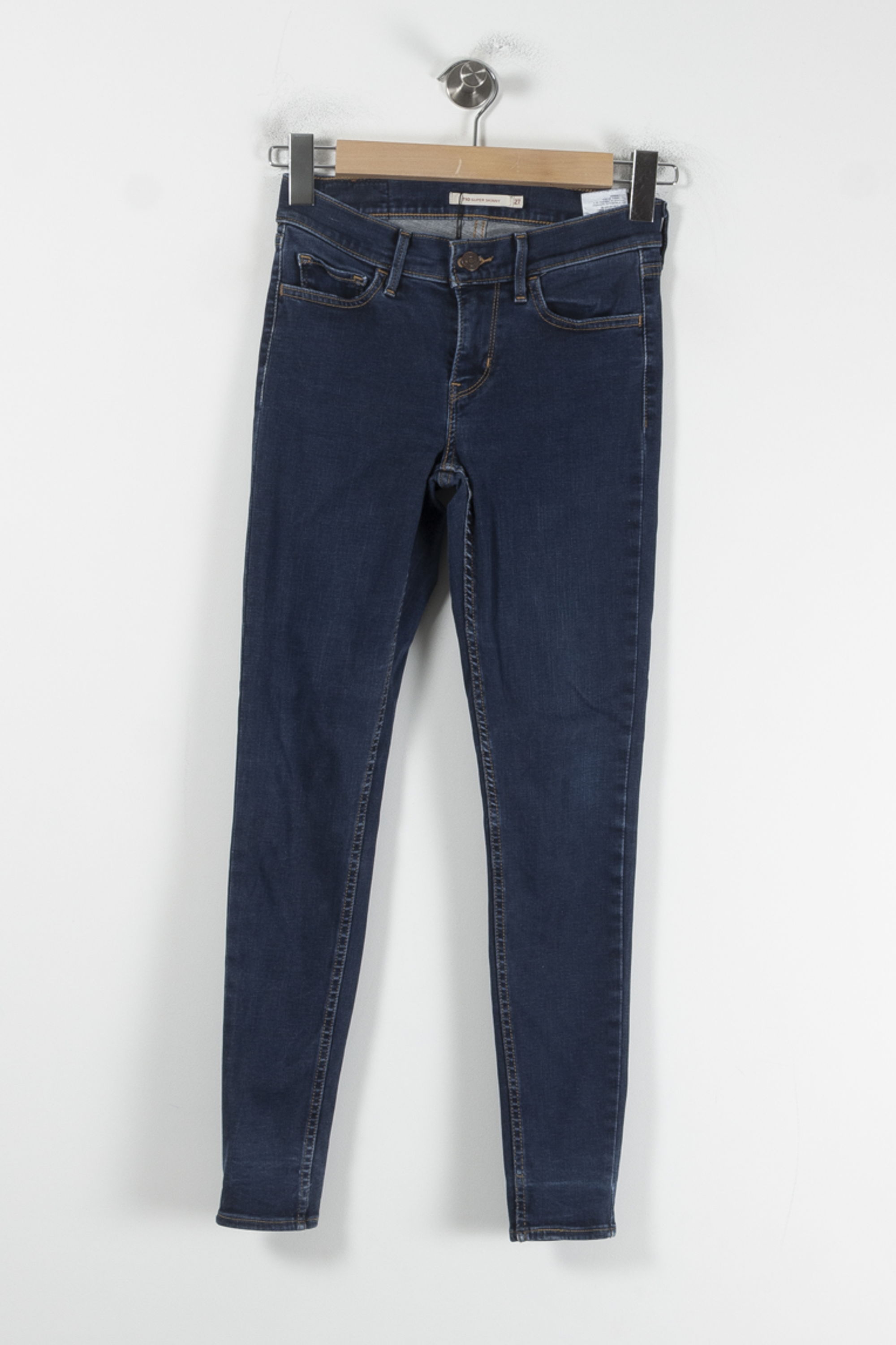 Cropped slim jeans with studs LEVI'S - Seconde main Blue