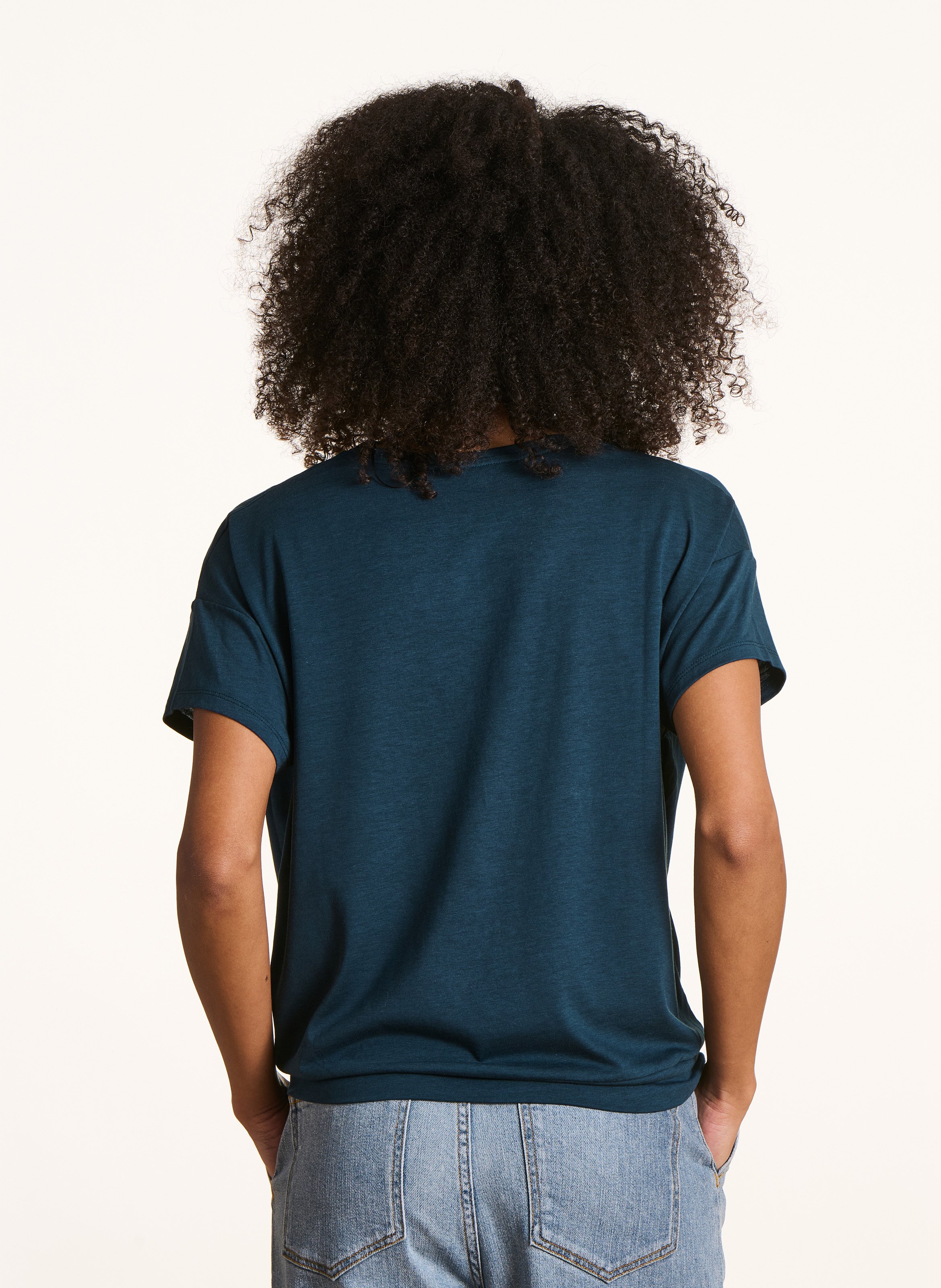 Oversize T-Shirt mit V-Ausschnitt LA FEE MARABOUTEE Grun