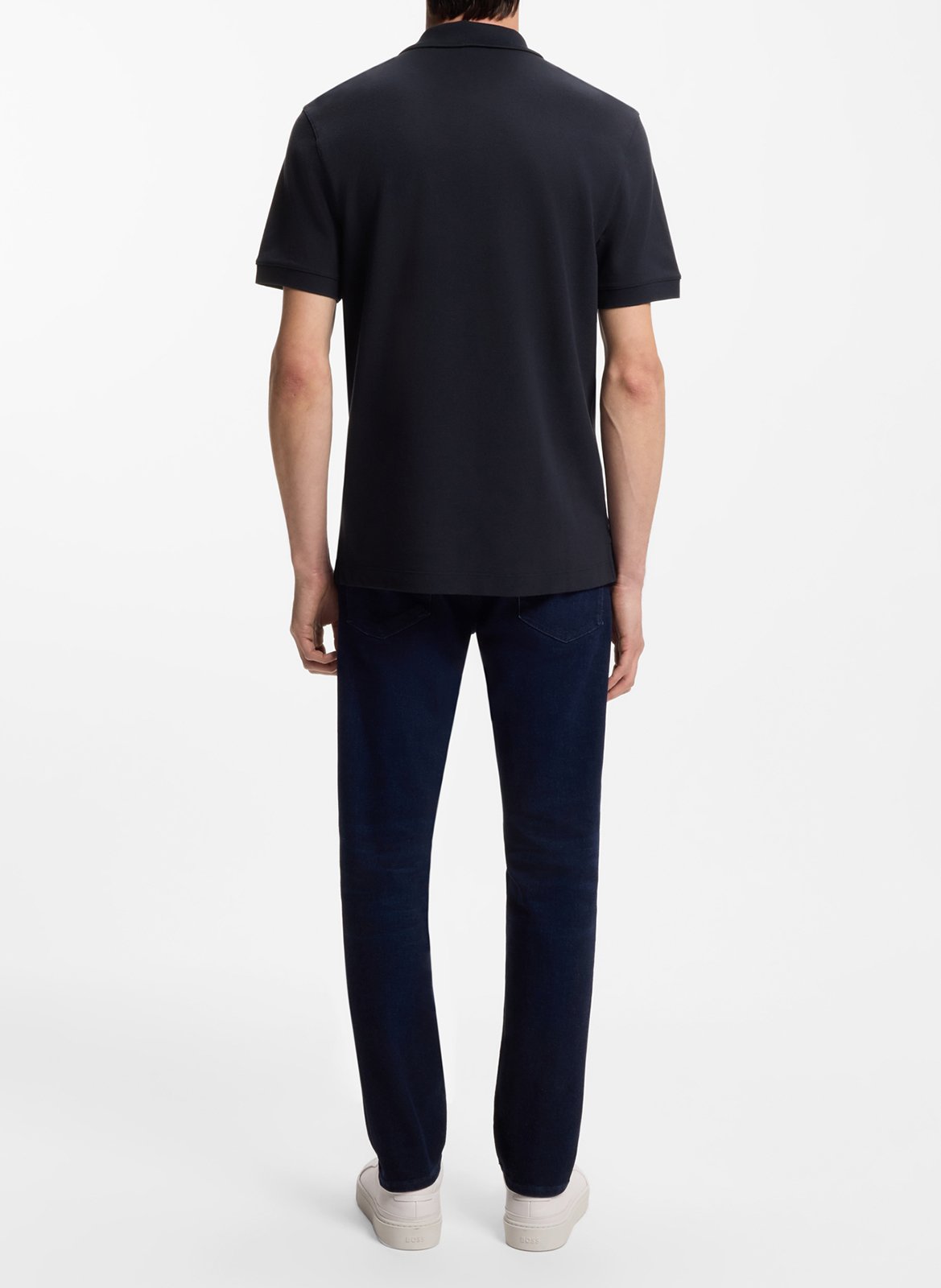 Short-sleeve solid color polo BOSS Blue