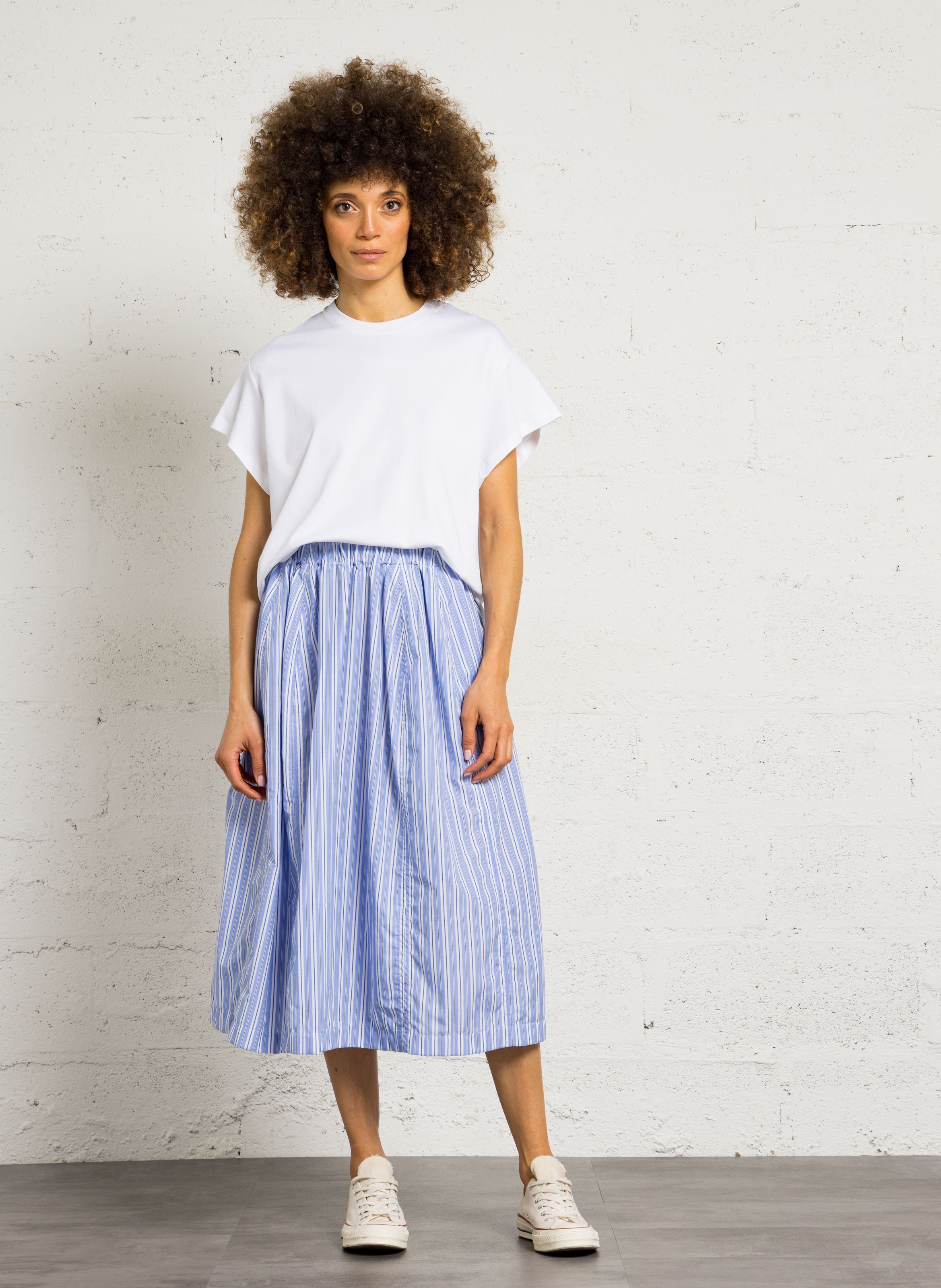 Striped flared midi skirt BELLEROSE Blue