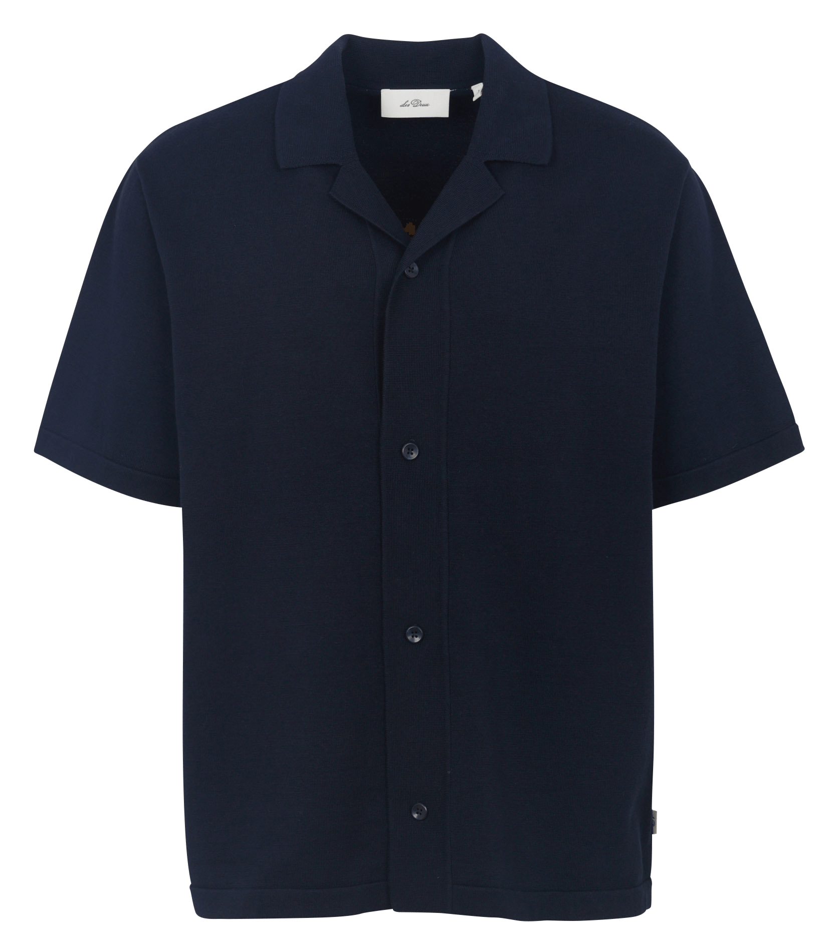 Straight Cuban collar cotton vest LES DEUX Blue