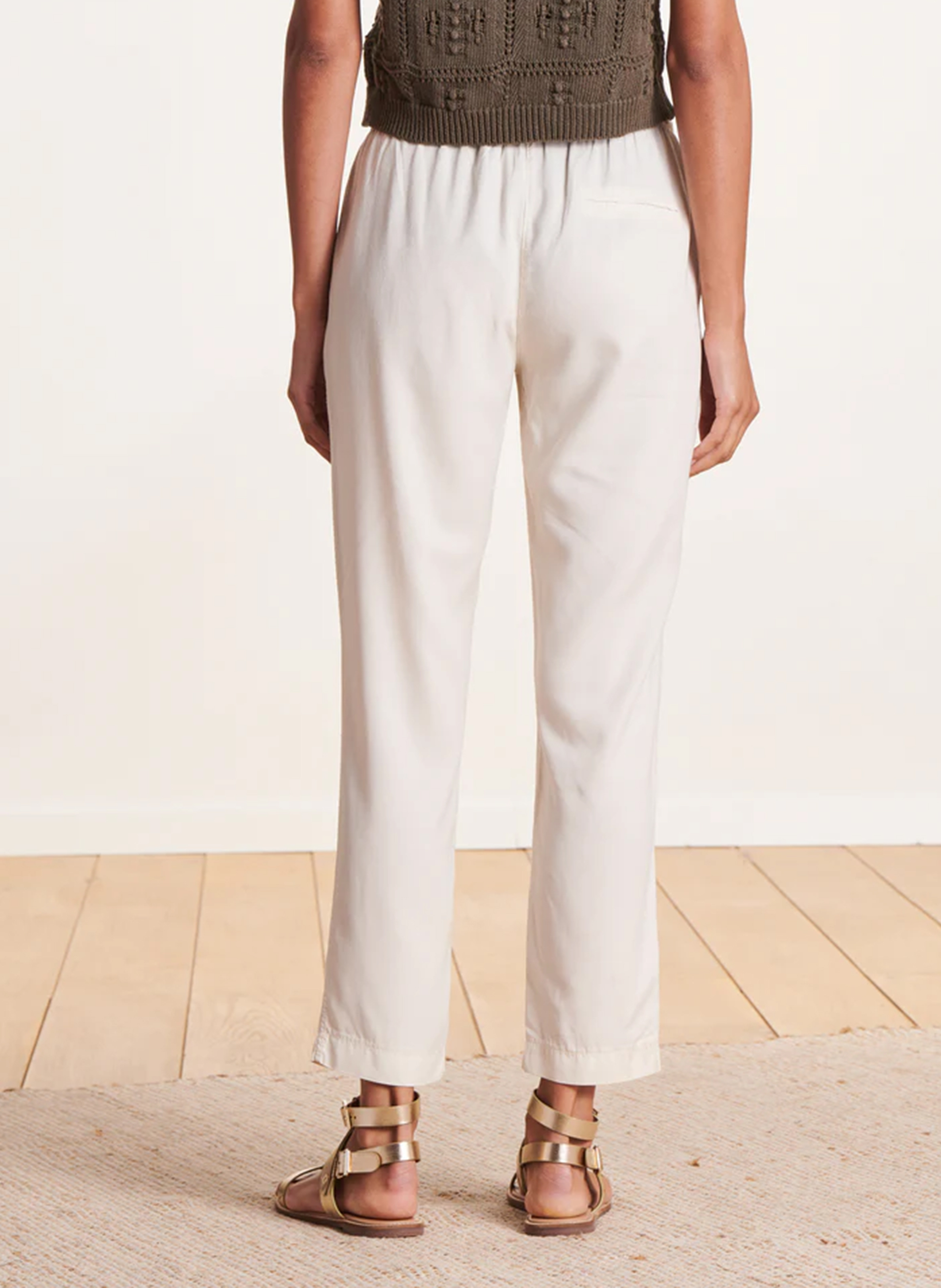 Pantalon droit 7/8ème LA FEE MARABOUTEE Blanc