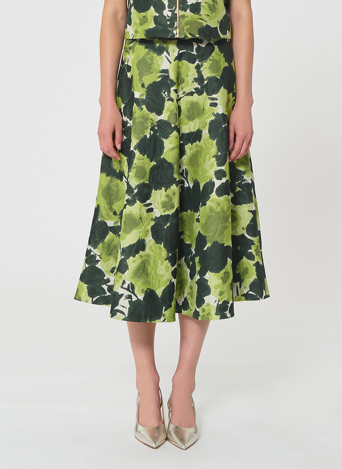 Printed midi skirt TARA JARMON White