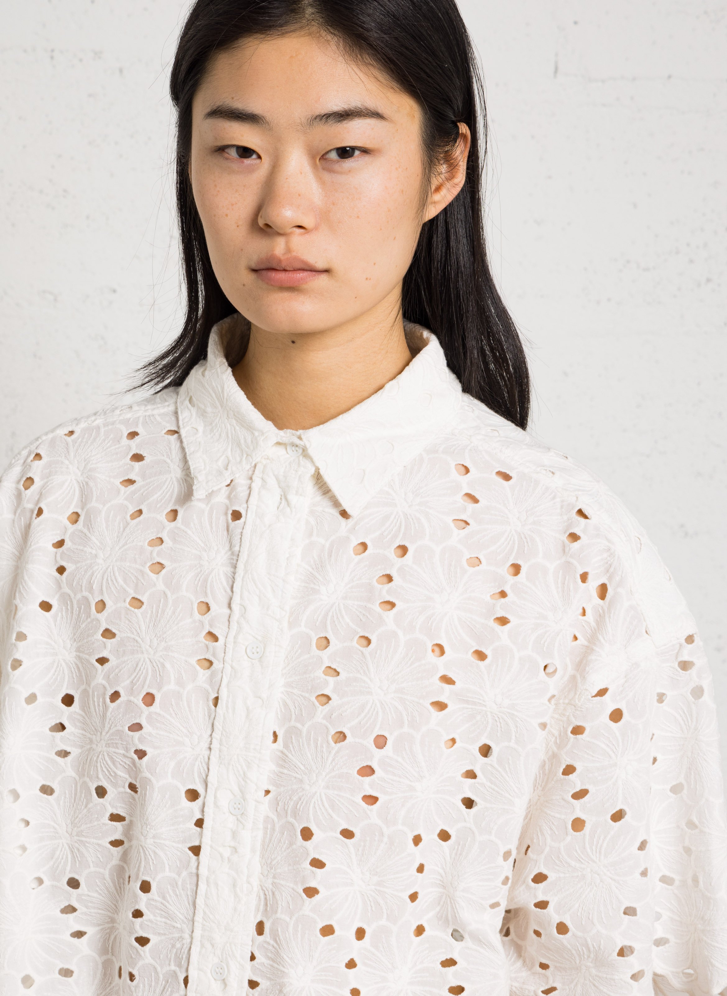 Baumwoll-Bluse BELLEPIECE Weiss