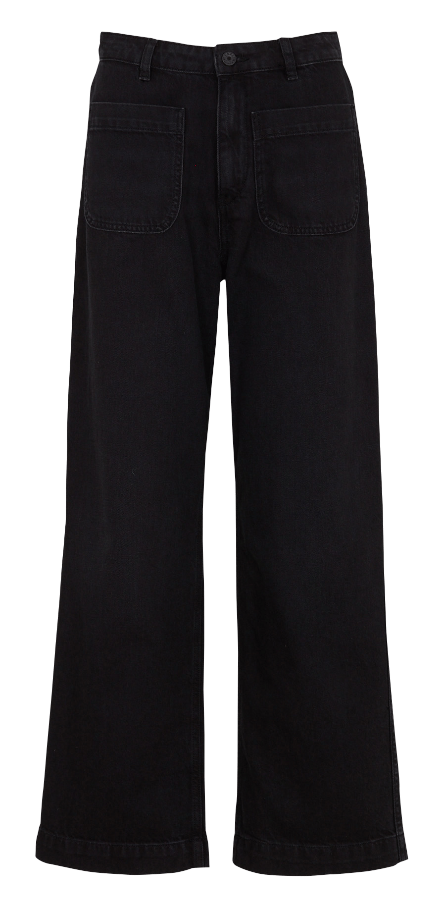 Gerade geschnittene Taillenjeans aus Baumwolle LAB DIP Grau