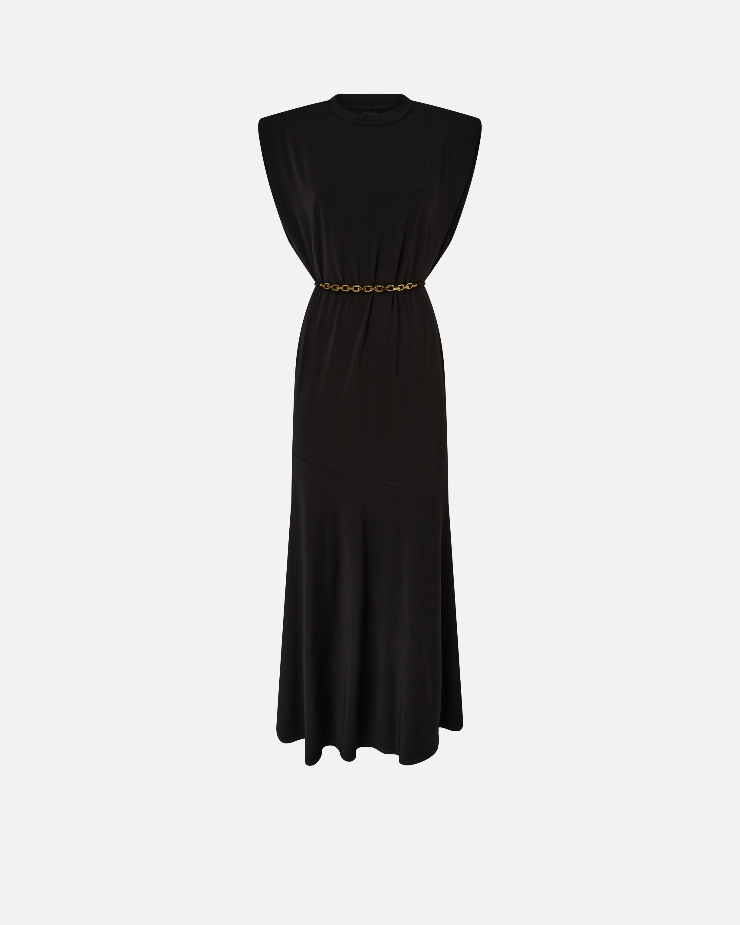 Longue robe sans manches avec chaîne PINKO Noir