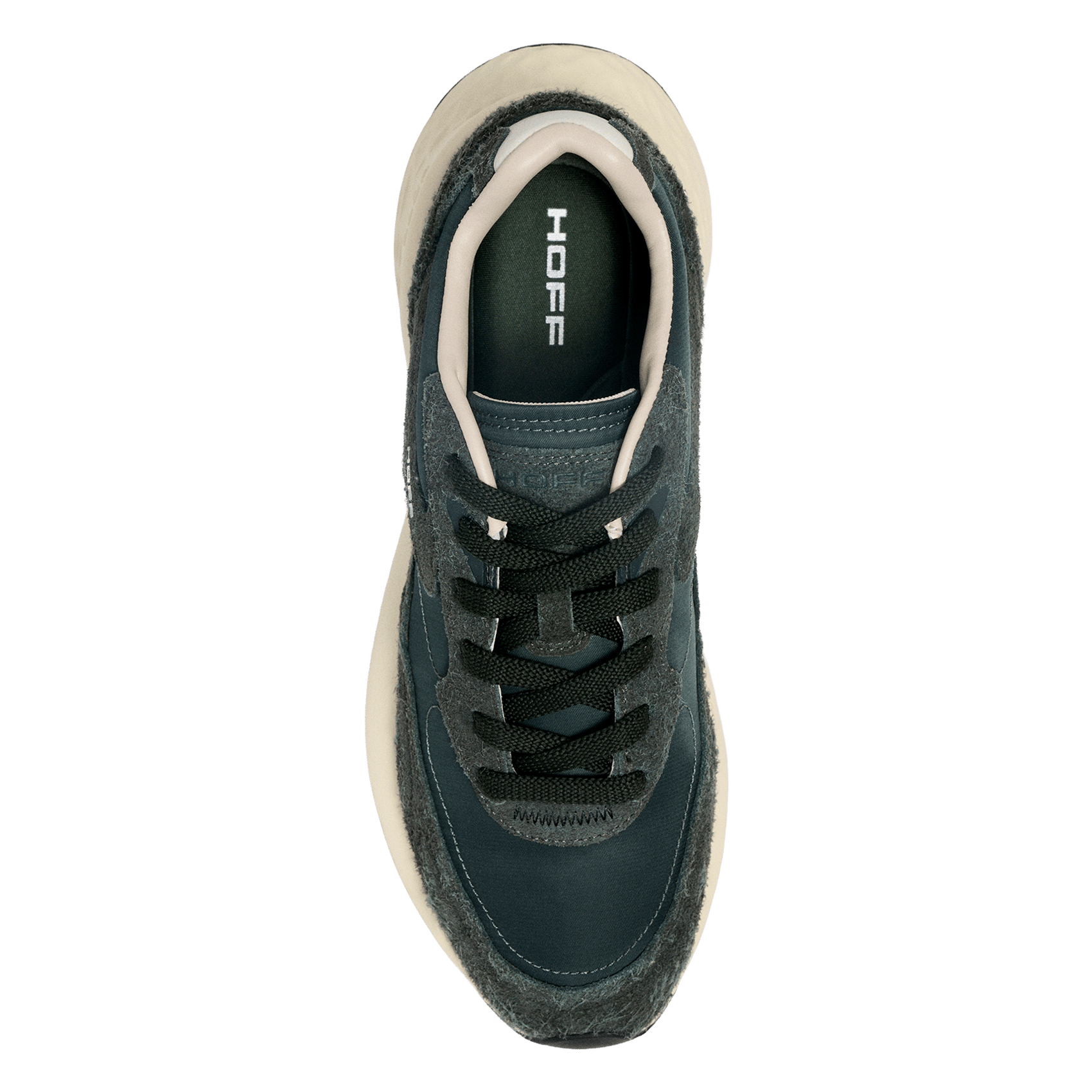 Lage sneakers van leermix HOFF Groen