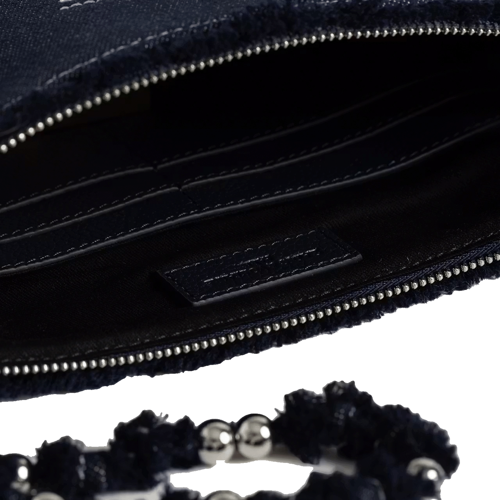 Bestickte Clutch aus gemischter Baumwolle ZADIG&VOLTAIRE Blau