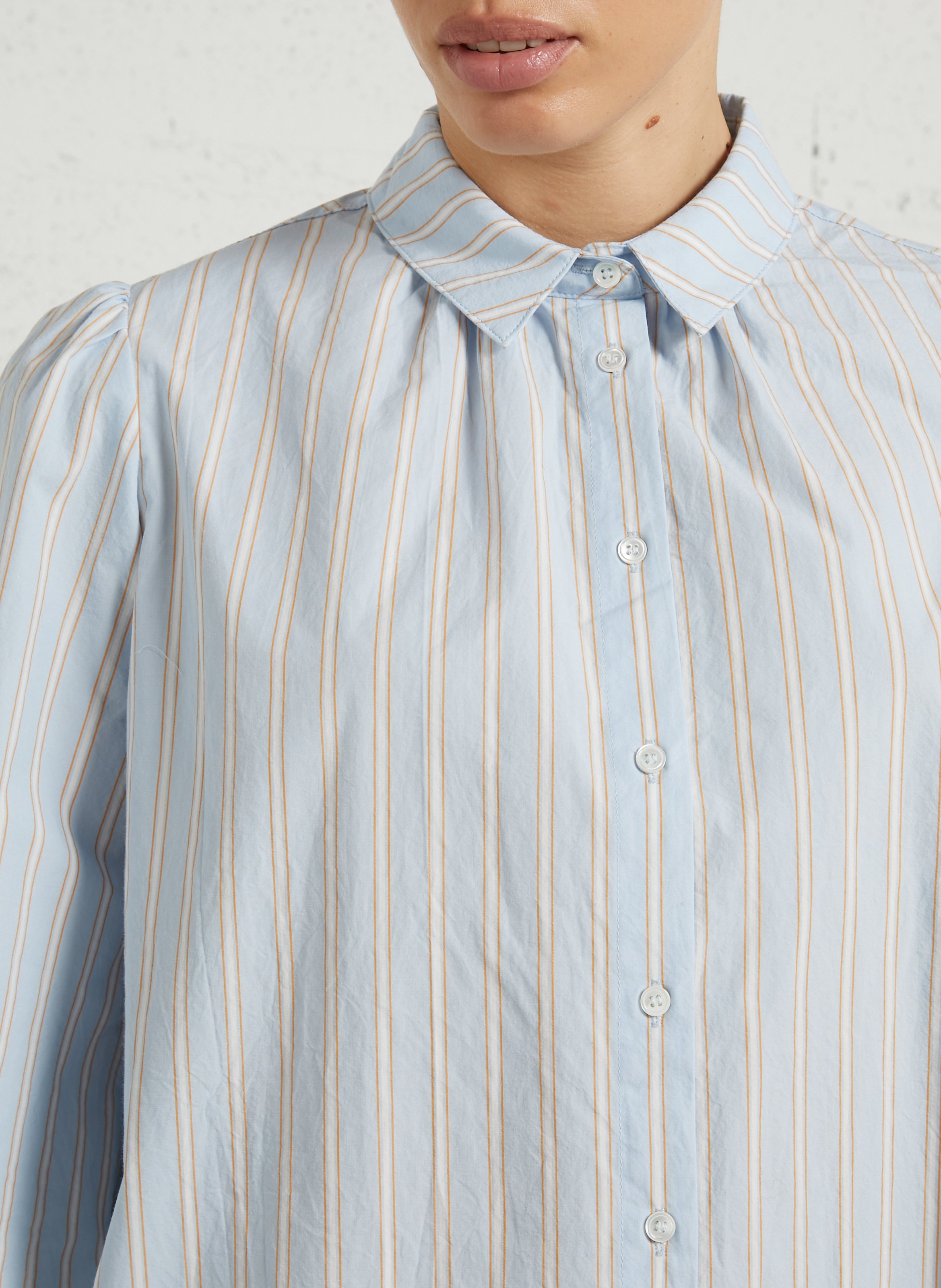 Loose-fit striped cotton shirt JC SOPHIE Blue