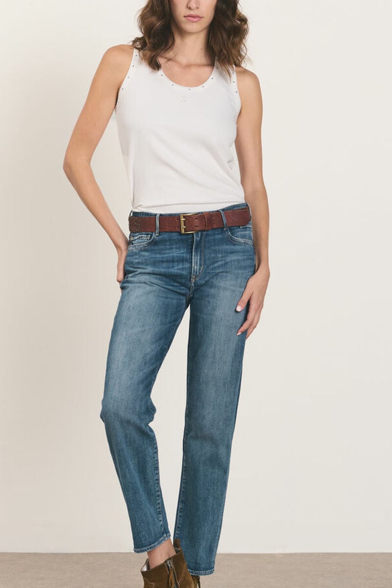 Straight jeans, 7/8 length LE TEMPS DES CERISES Blue