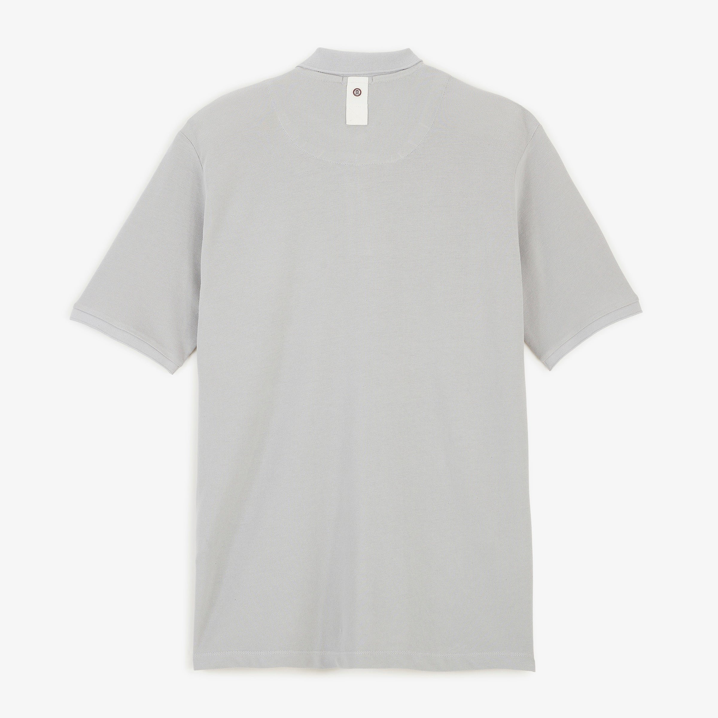 Short-sleeved piqué polo with funky animals in gray feather cotton SERGE BLANCO Grey