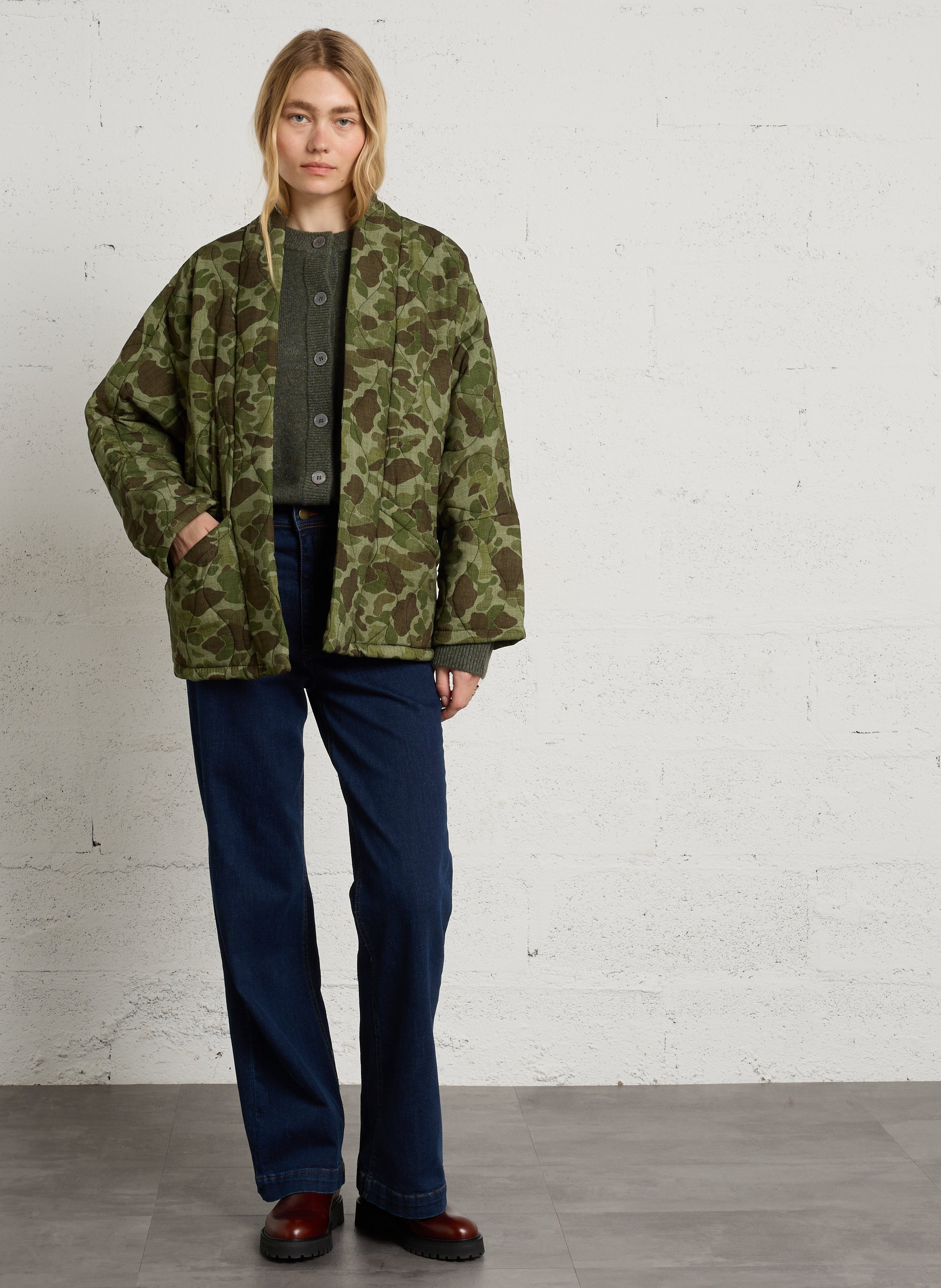 Schalkragenjacke AOKYANOS Khaki