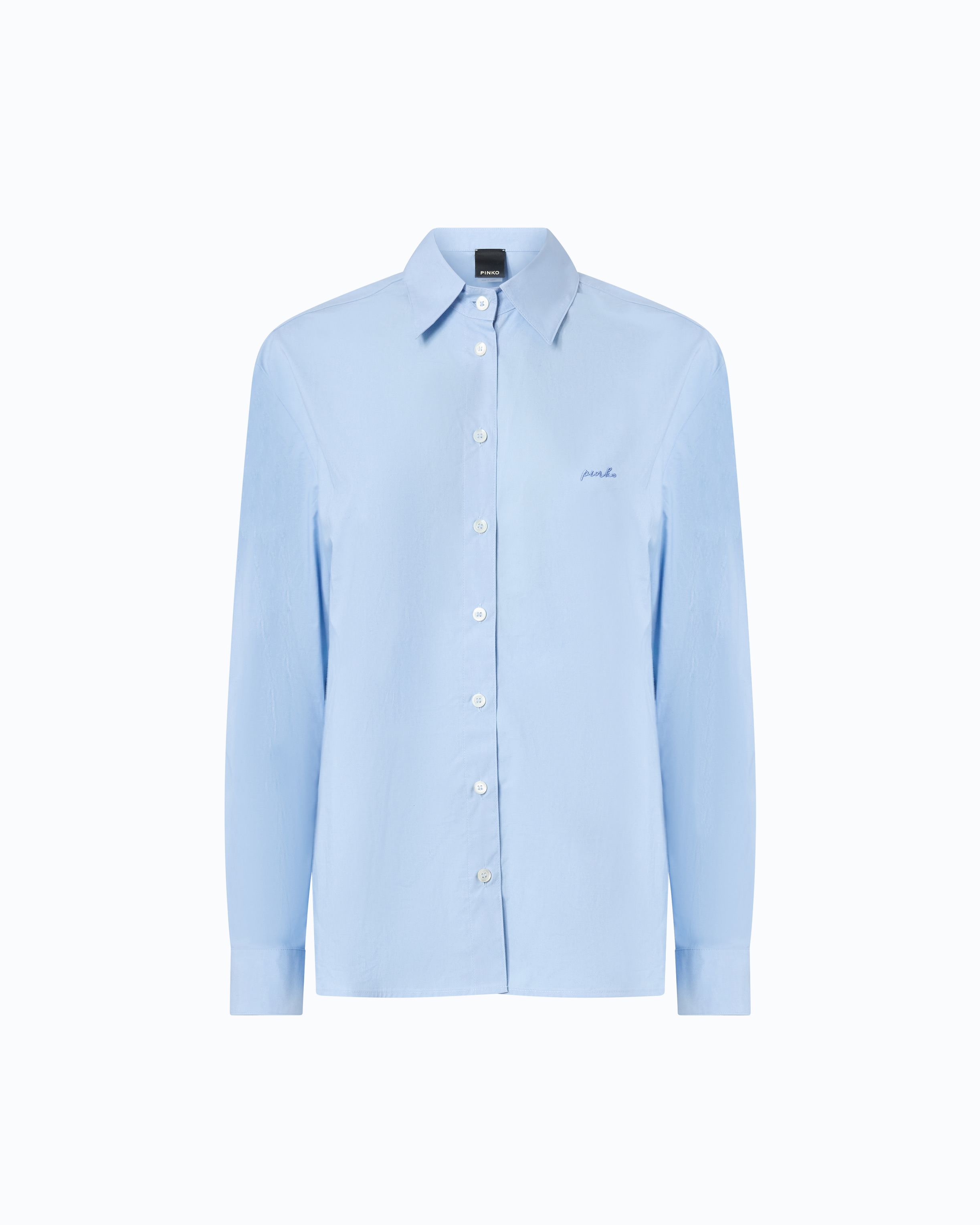 Boxy poplin shirt PINKO Blue