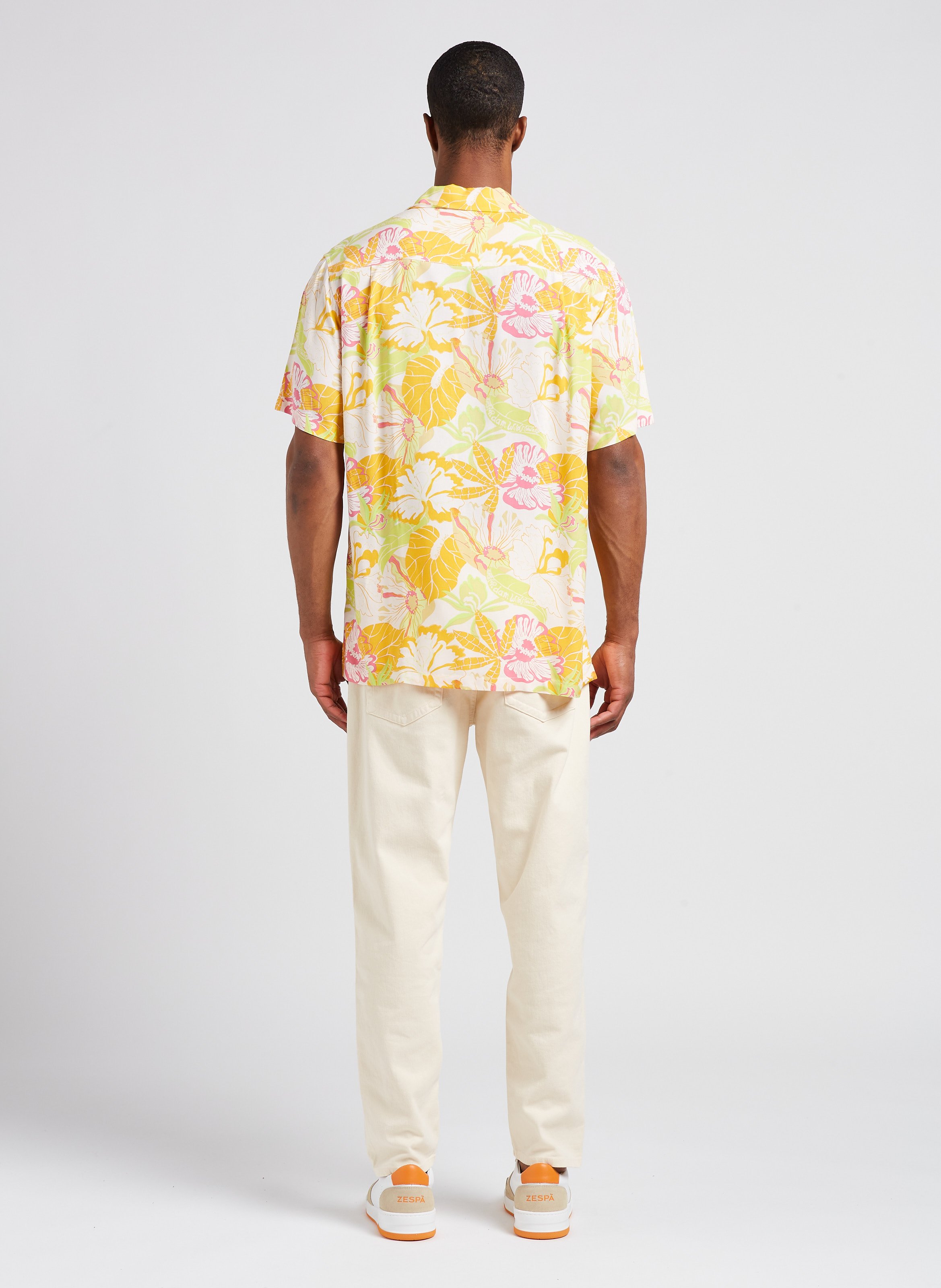 Bedrucktes Hemd mit V-Ausschnitt SCOTCH AND SODA Grau