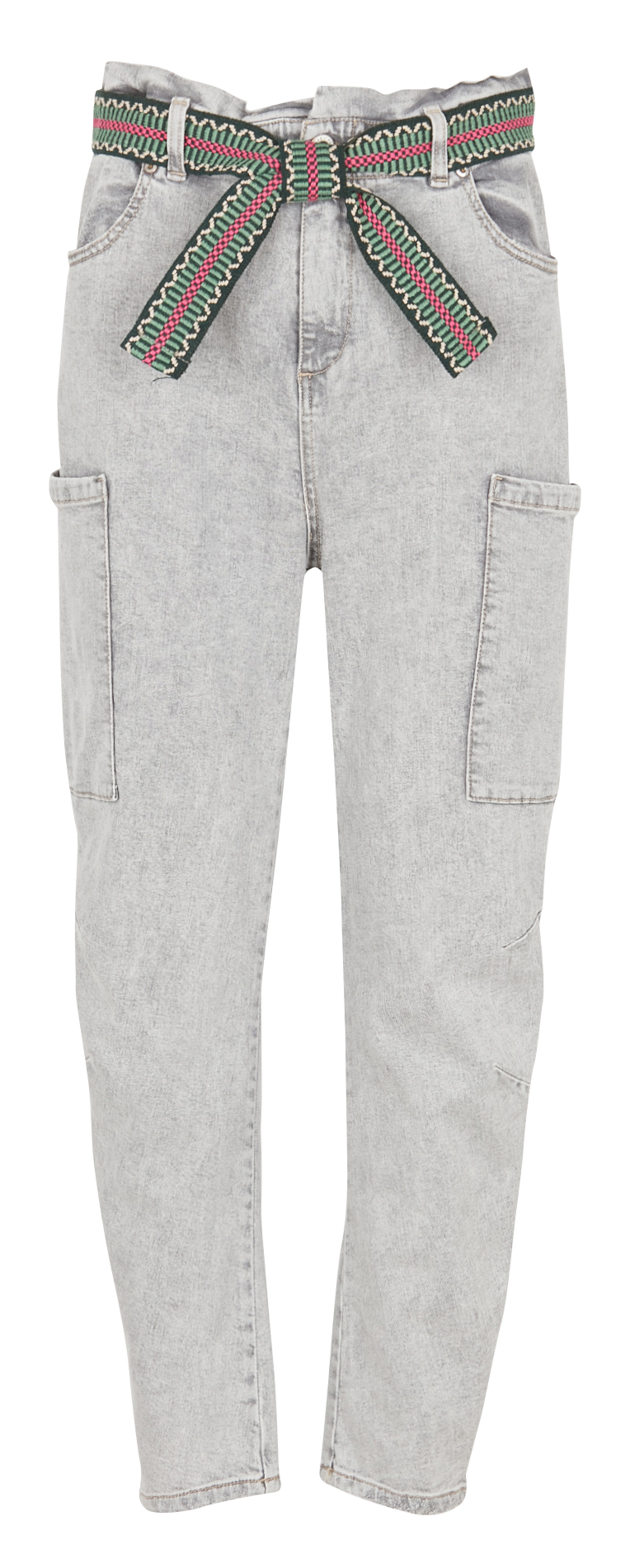 High-rise straight-leg jeans PLEASE Grey