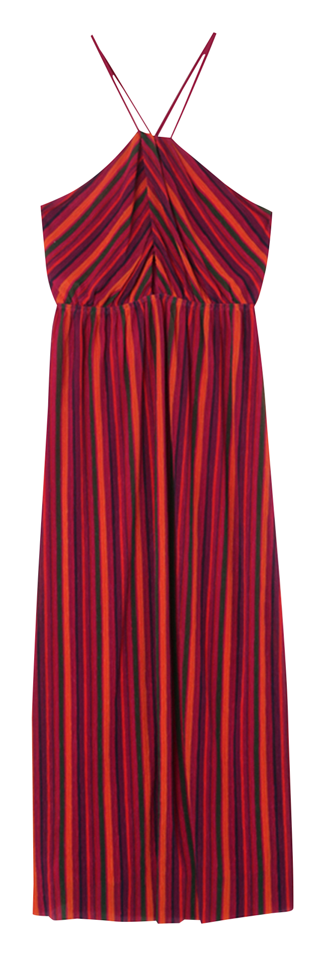 Robe longue plissée à rayures GRACE ET MILA Multicolore