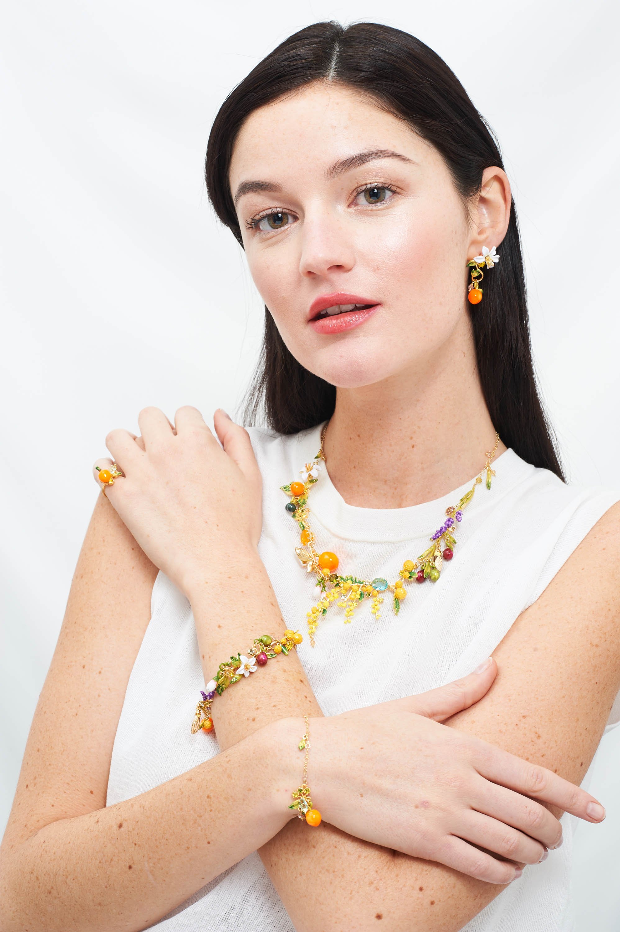 Bracelet fin bouquet du jardin de provence LES NEREIDES Multicolore