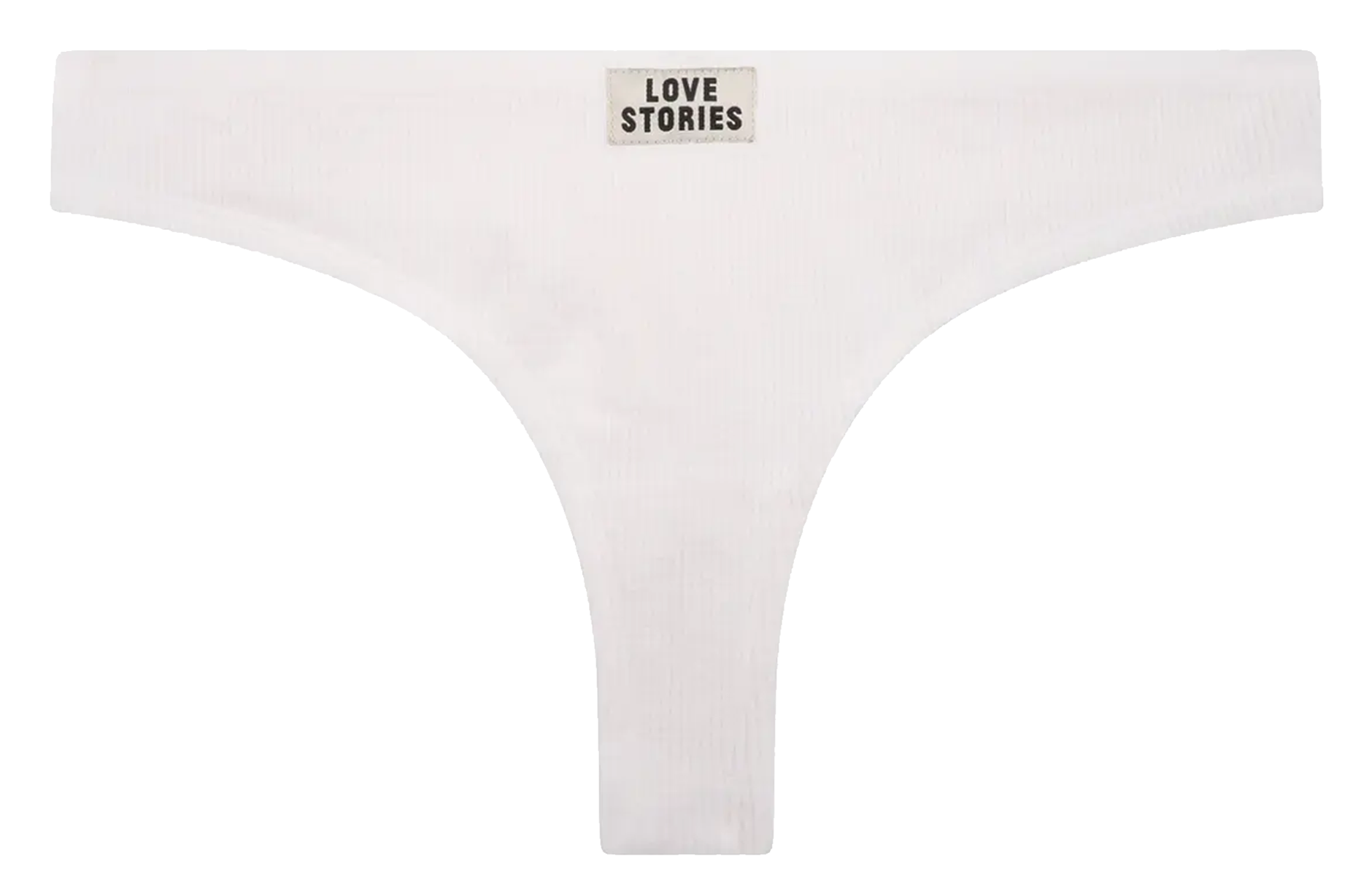 Geripptes Baumwollmischgewebe LOVE STORIES Weiss
