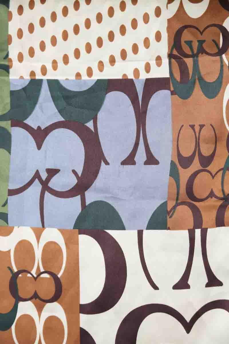 Silk stole  COACH - Seconde Main Khaki