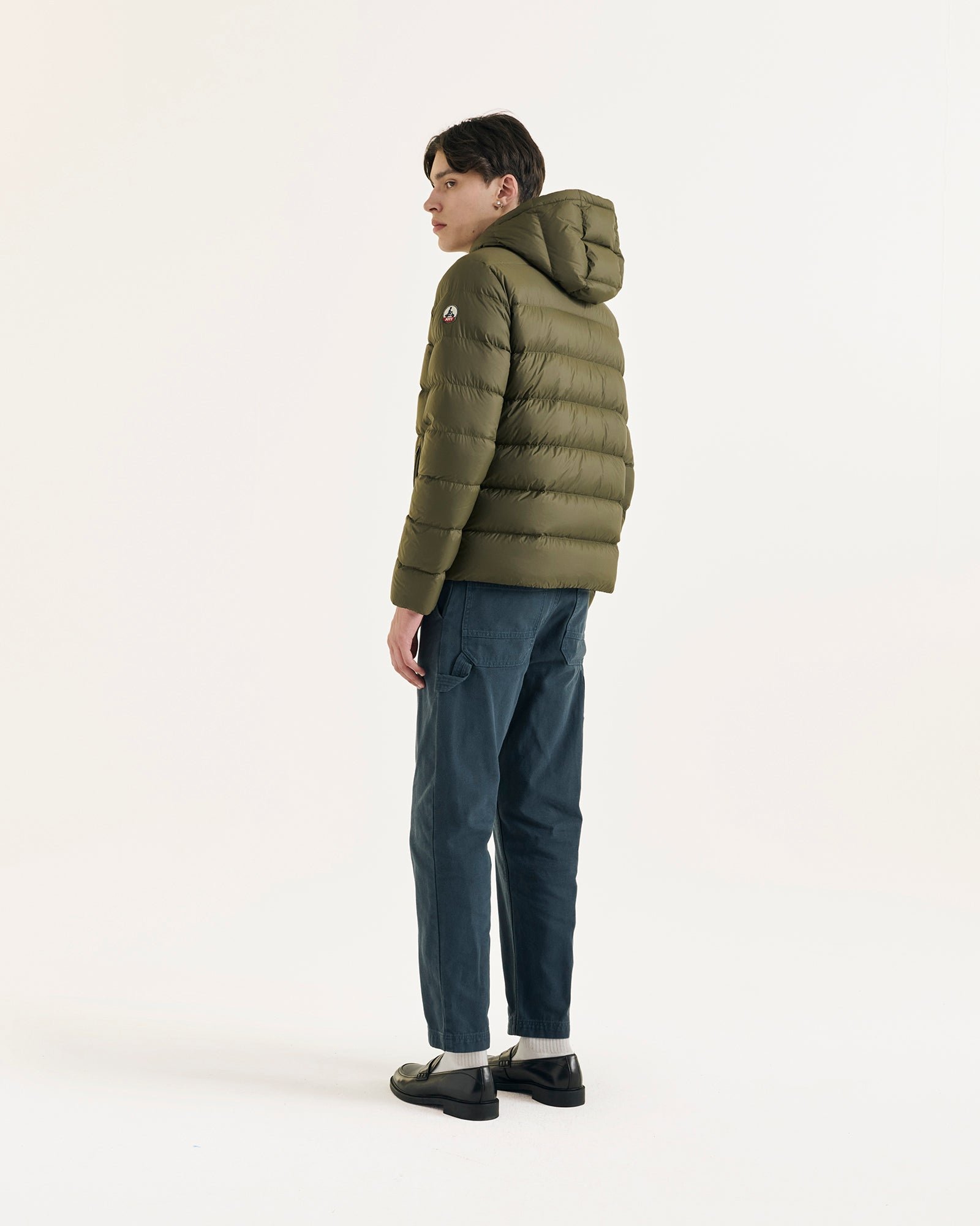 Straight hooded jacket John JOTT Green