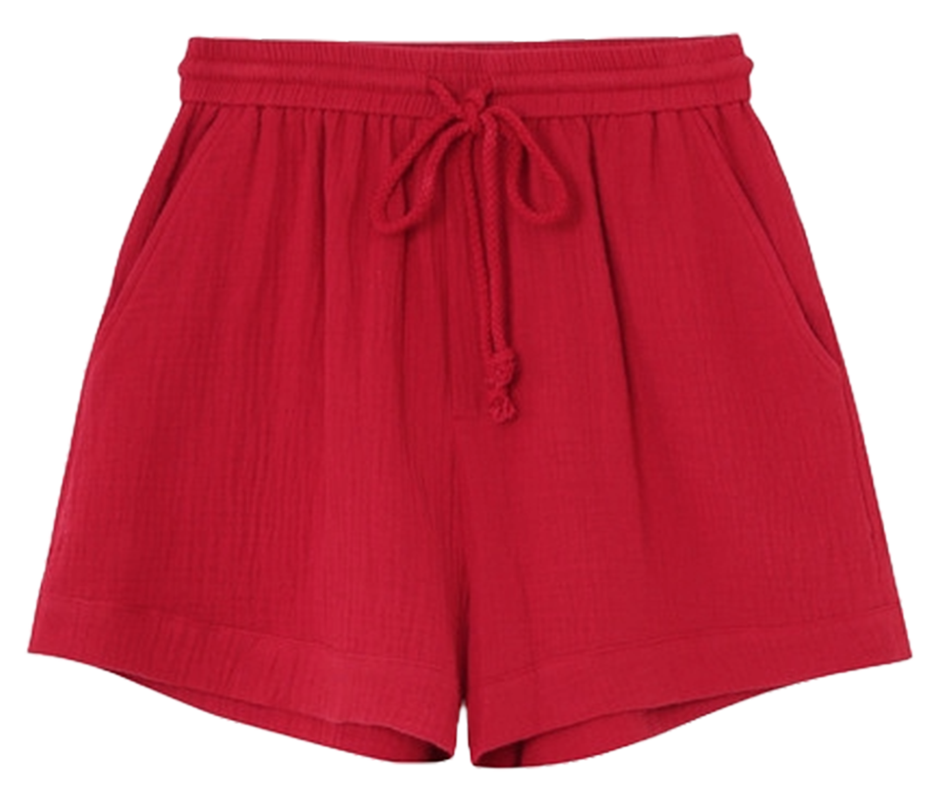 Short large en coton GRACE ET MILA Rouge