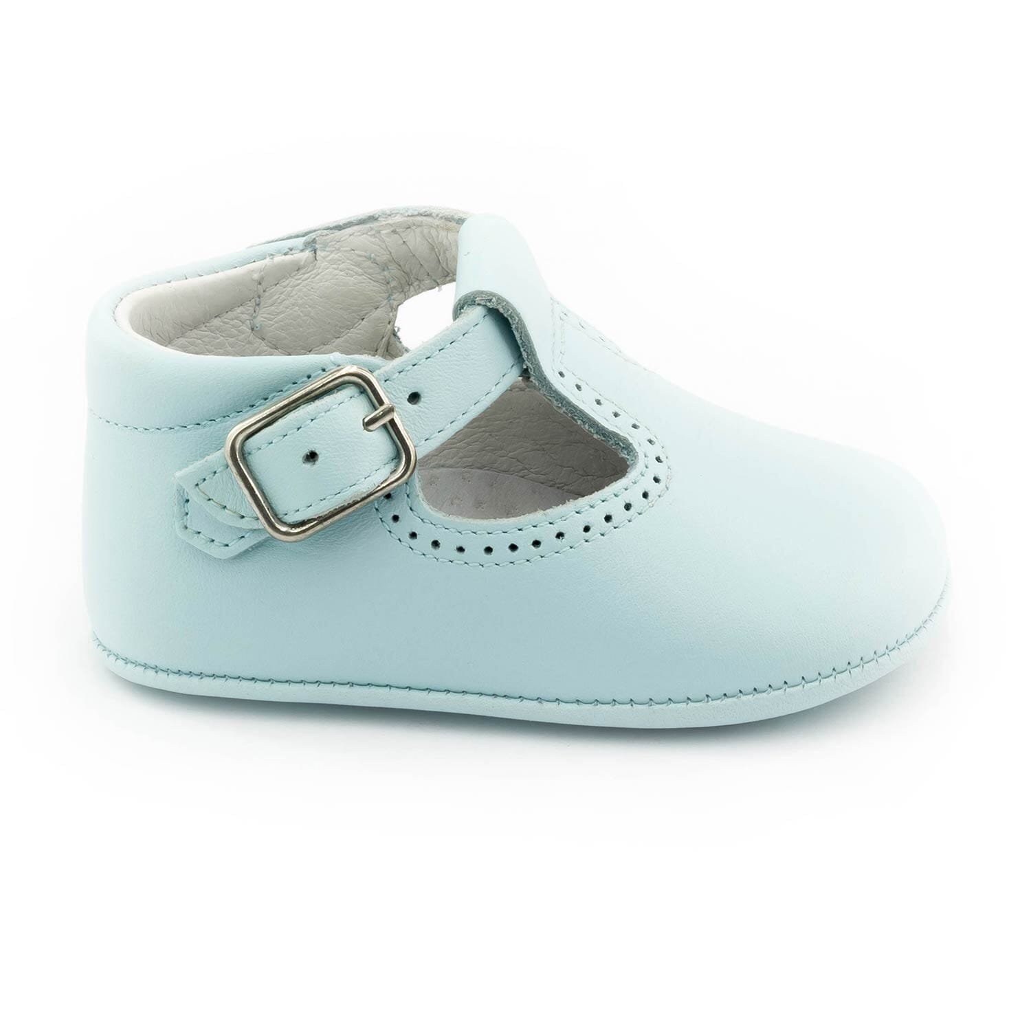 Chausson cuir bébé Boni & Sidonie Bleu