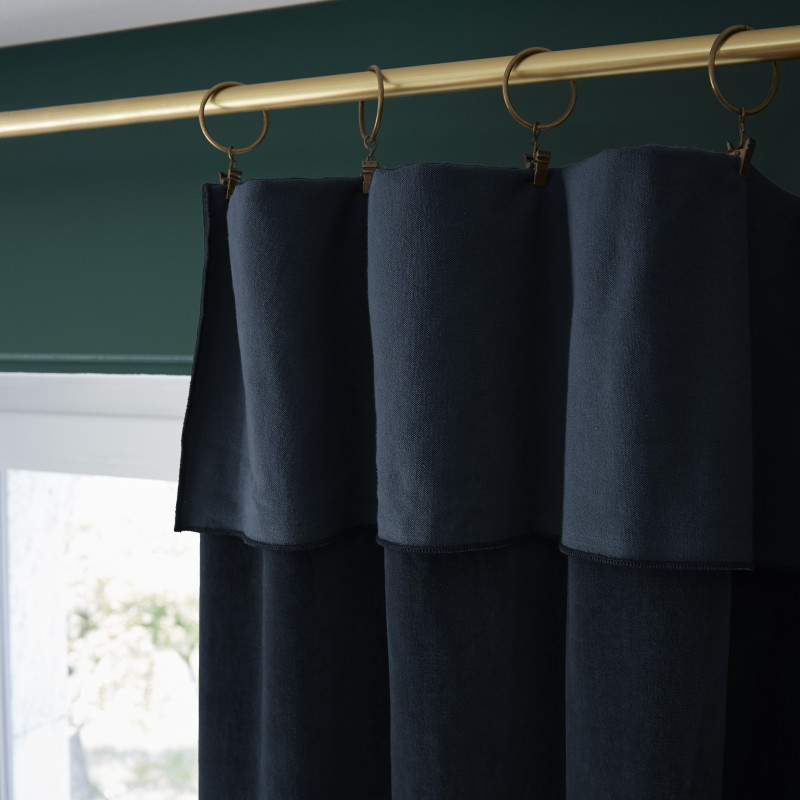 Blackout and Thermal Curtains L'EFFET PAPILLON Blue