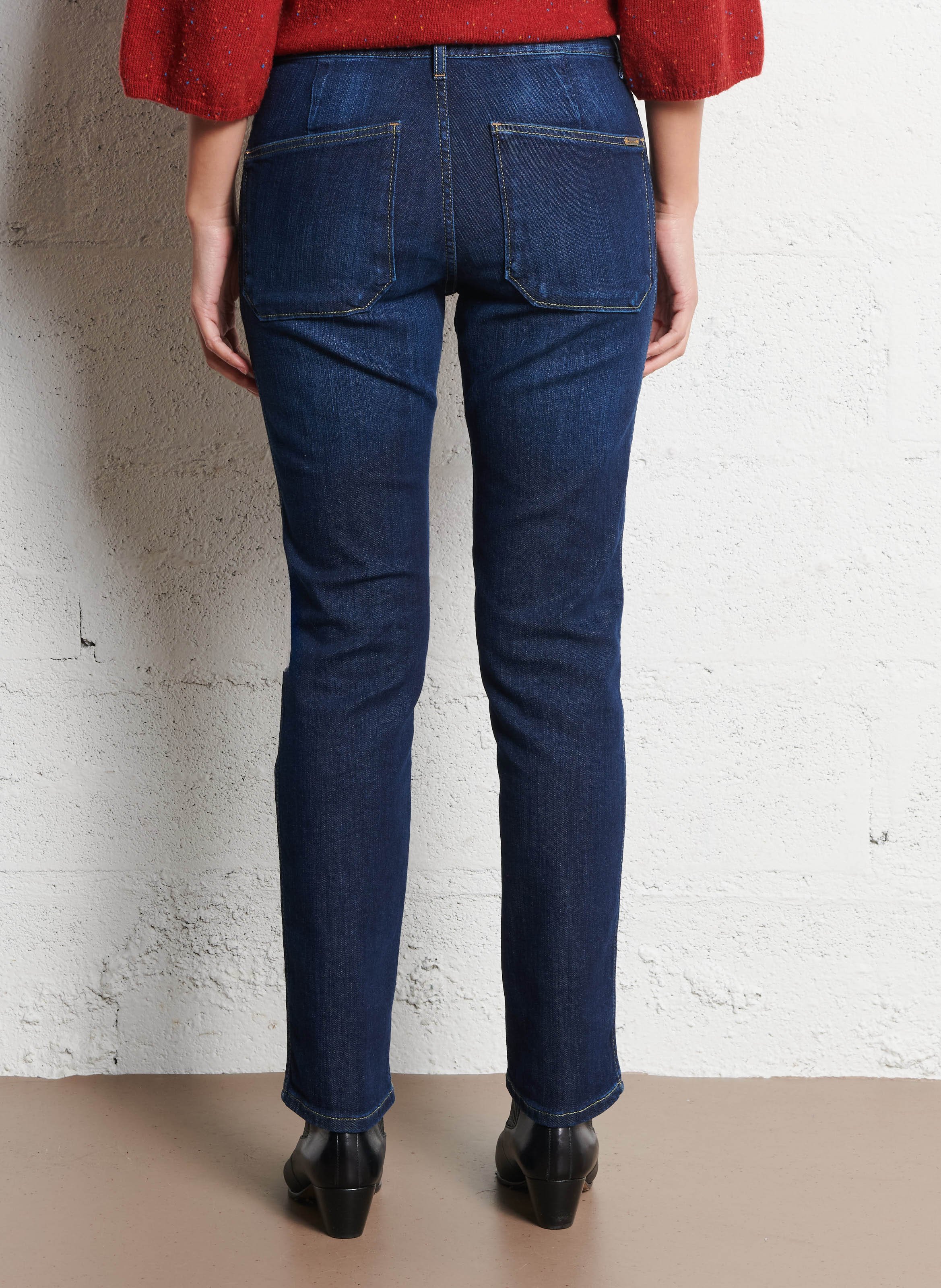 Rechte jeans van gemengd katoen ACQUAVERDE Blauw