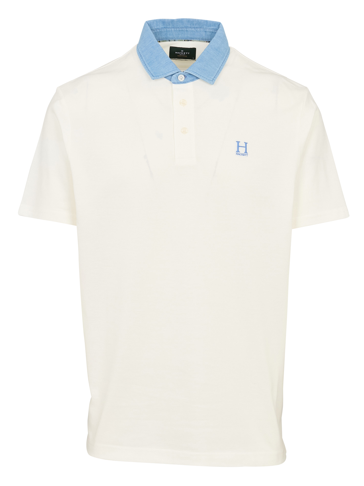 Polo regular-fit en coton HACKETT Blanc