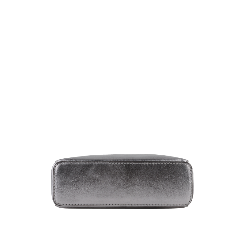 Crossbody bag - cowhide leather POURCHET Grey