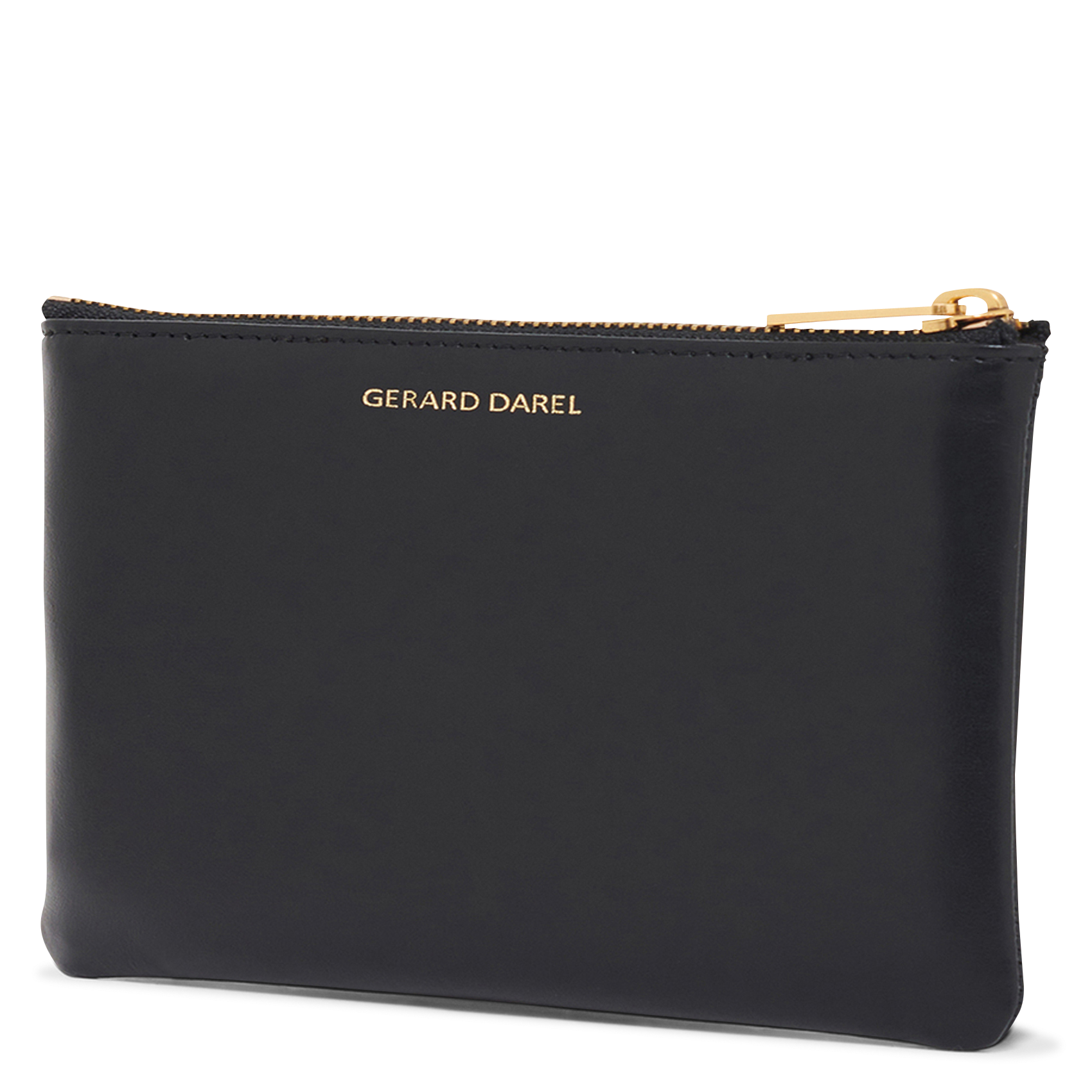 Porte-monnaie zippé en cuir  GERARD DAREL Noir