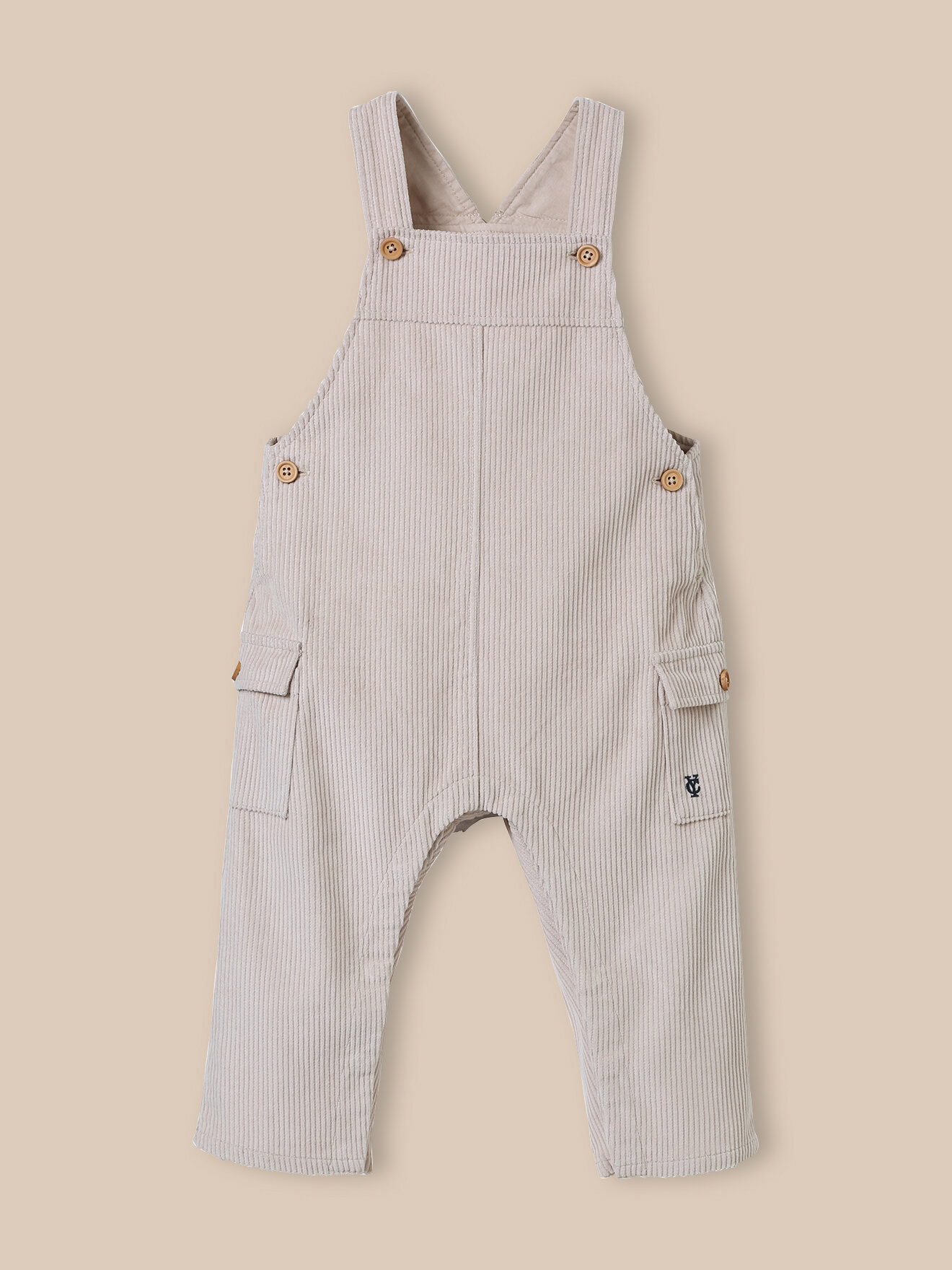 Corduroy overalls CYRILLUS Beige