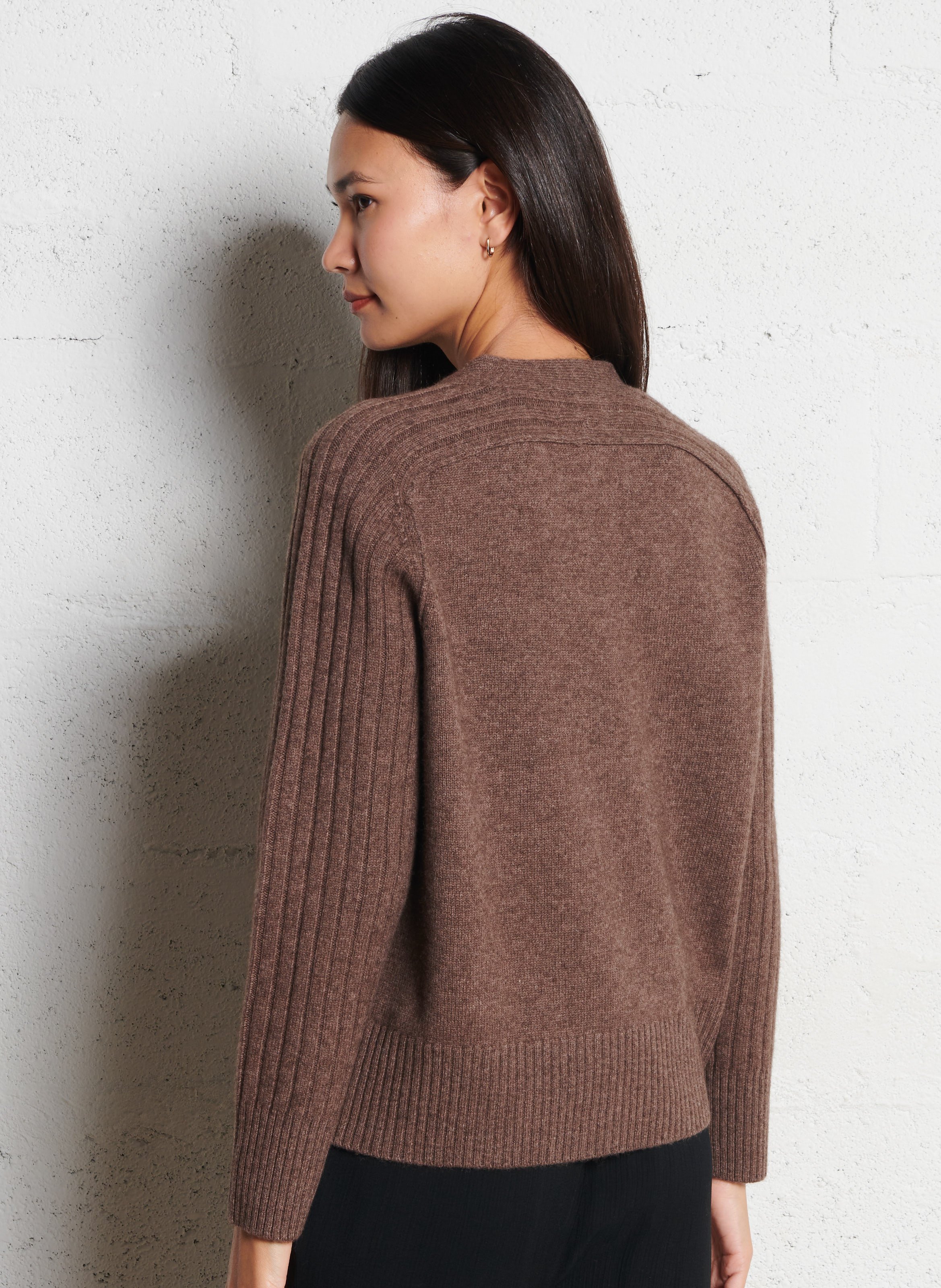 Svenland V-neck wool cardigan MAISON 123 Grey