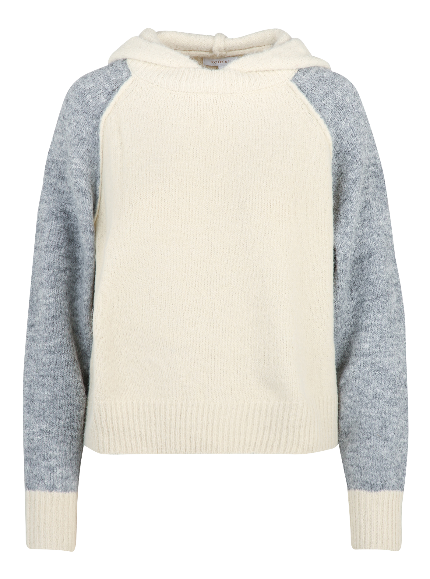 Rundhalsausschnitt Pullover in zwei Farben KOOKAI Weiss