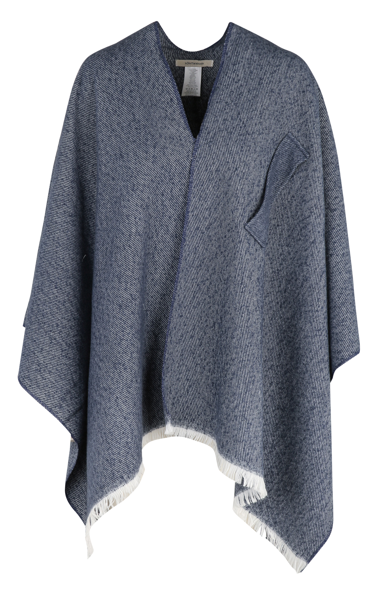 Oversized poncho LA FEE MARABOUTEE Blue