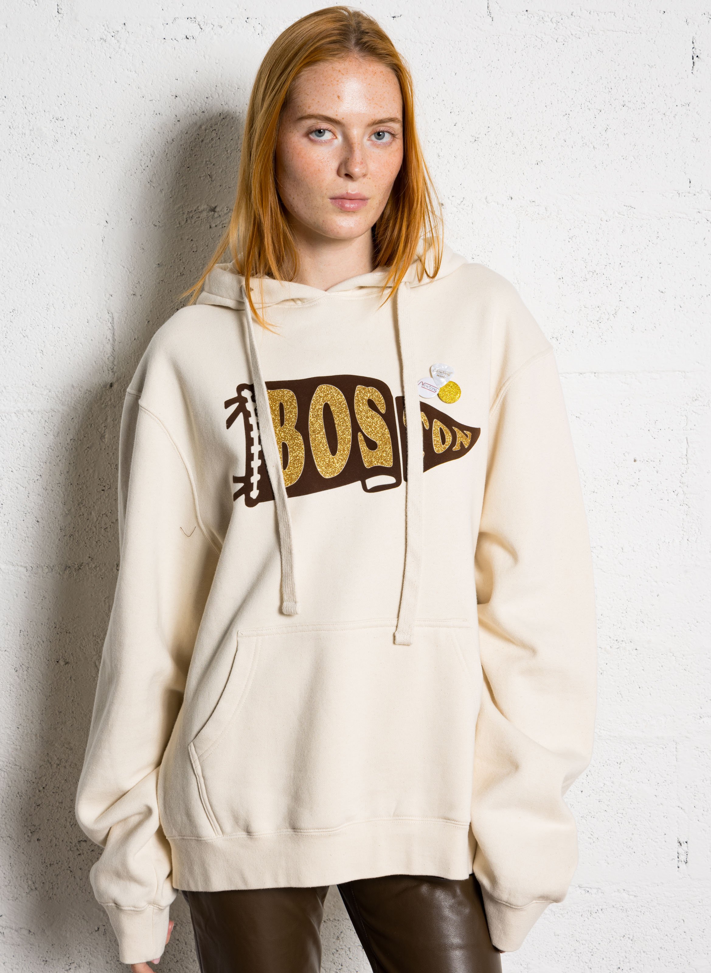 Round neck sweatshirt in blended cotton NEWTONE Beige