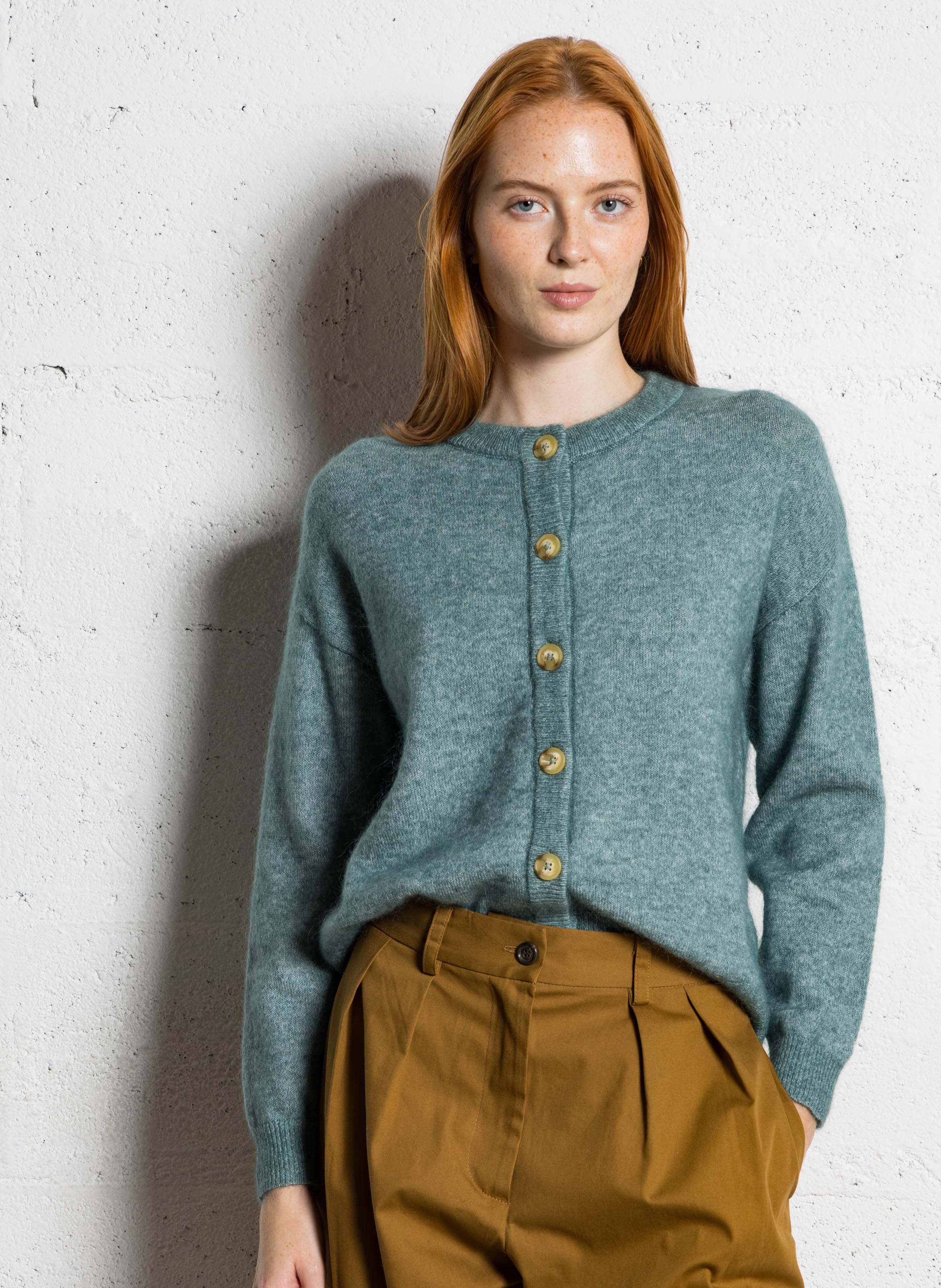 Cardigan col rond en laine mélangée SUD EXPRESS